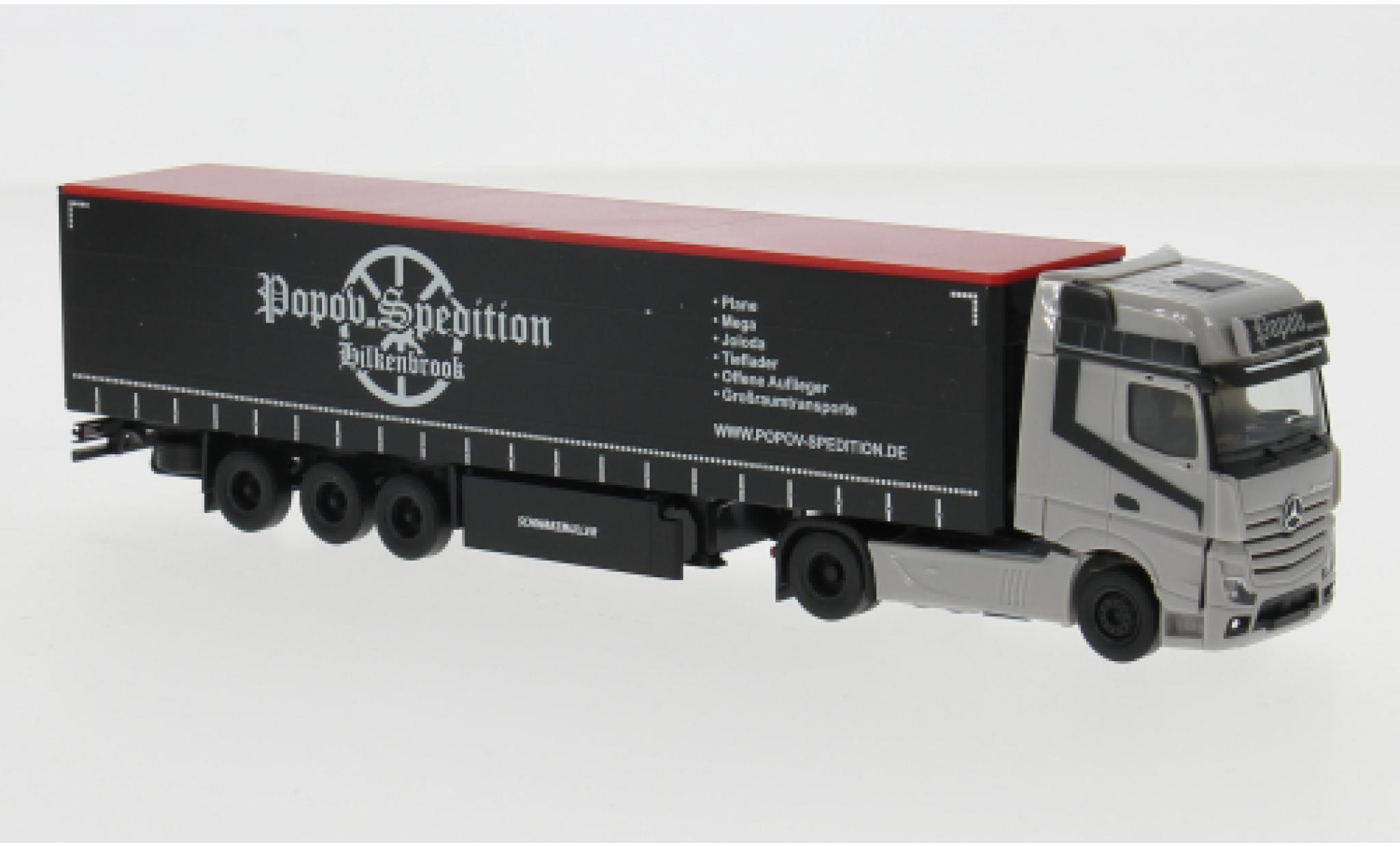 Mercedes Actros 1/87 Herpa L Gigaspace Popov Spedition 1:87 diecast model cars