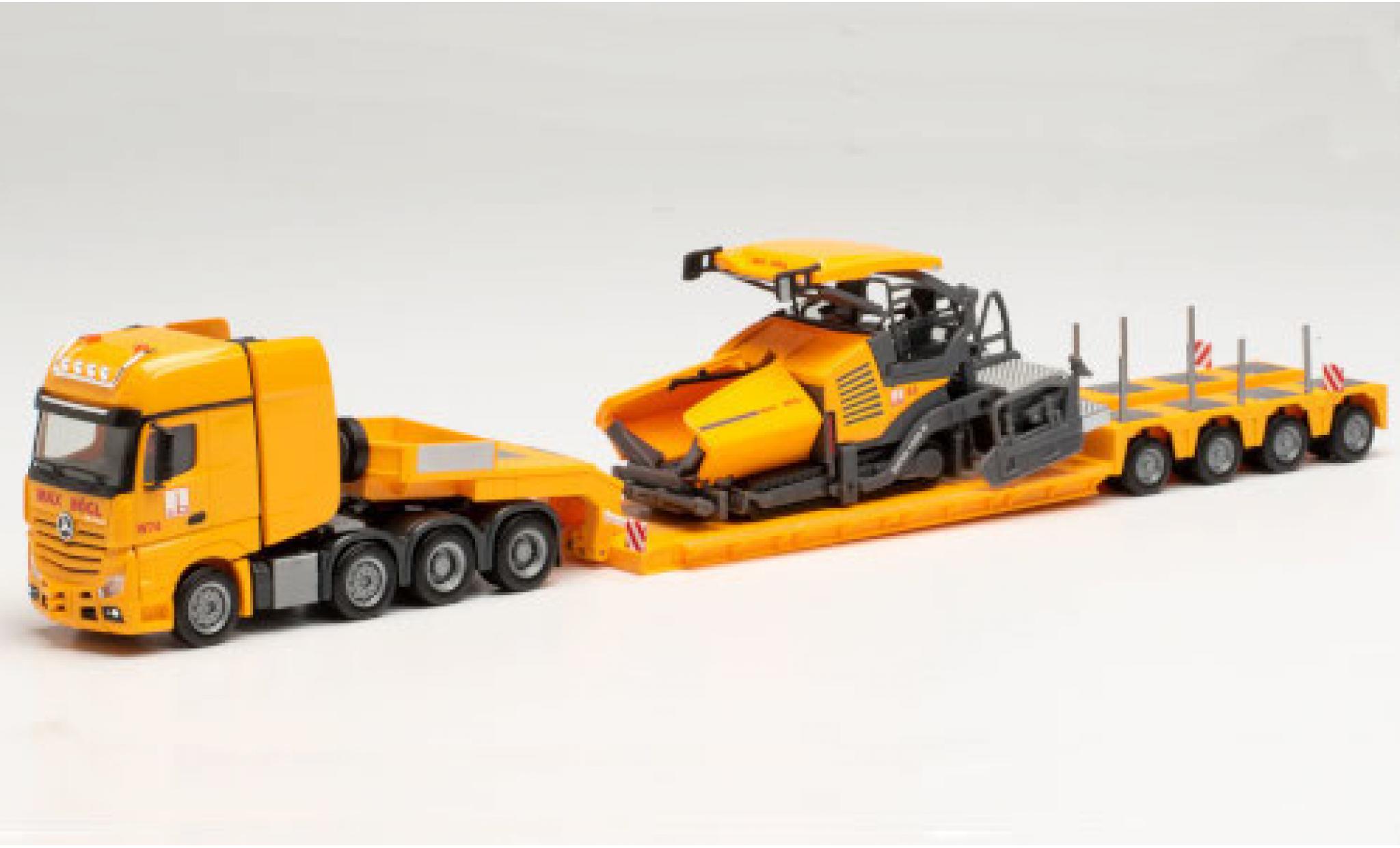 Mercedes Actros 1/87 Herpa SLT Max B&ouml;gl Tiefladesattelzug mit V&ouml;gele Deckenfertiger 1900i diecast model cars