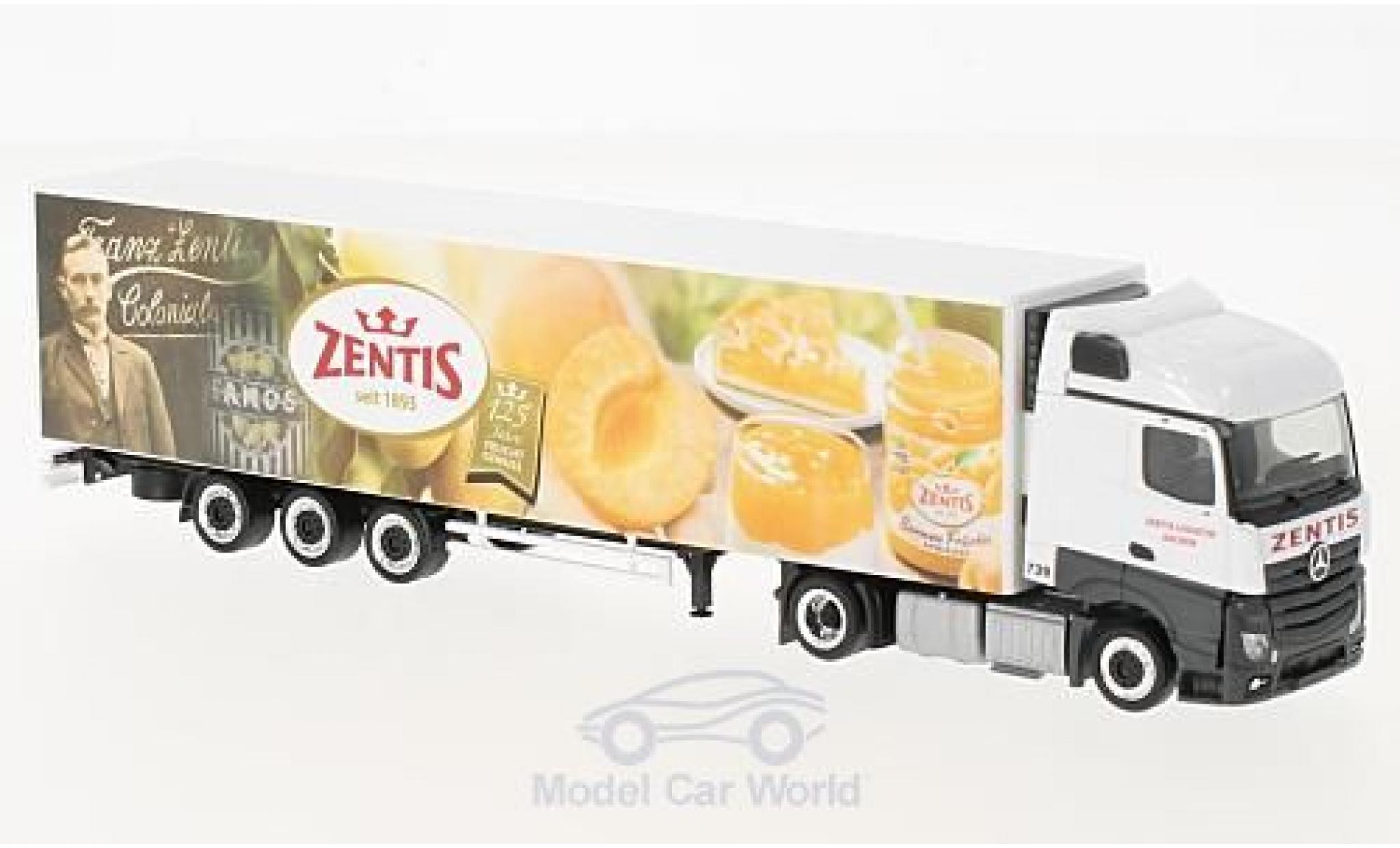 Mercedes Actros 1/87 Herpa Streamspace 125 Jahre Zentis K&uuml;hlkoffer-Lowliner-SZ diecast model cars