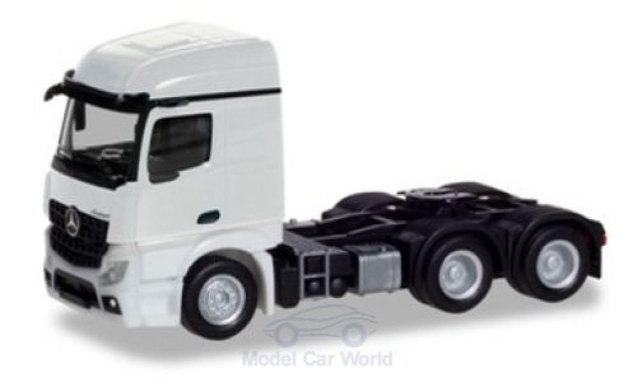 Mercedes Actros 1/87 Herpa Streamspace 2.3 white 2018 3-achs Zugmaschine diecast model cars