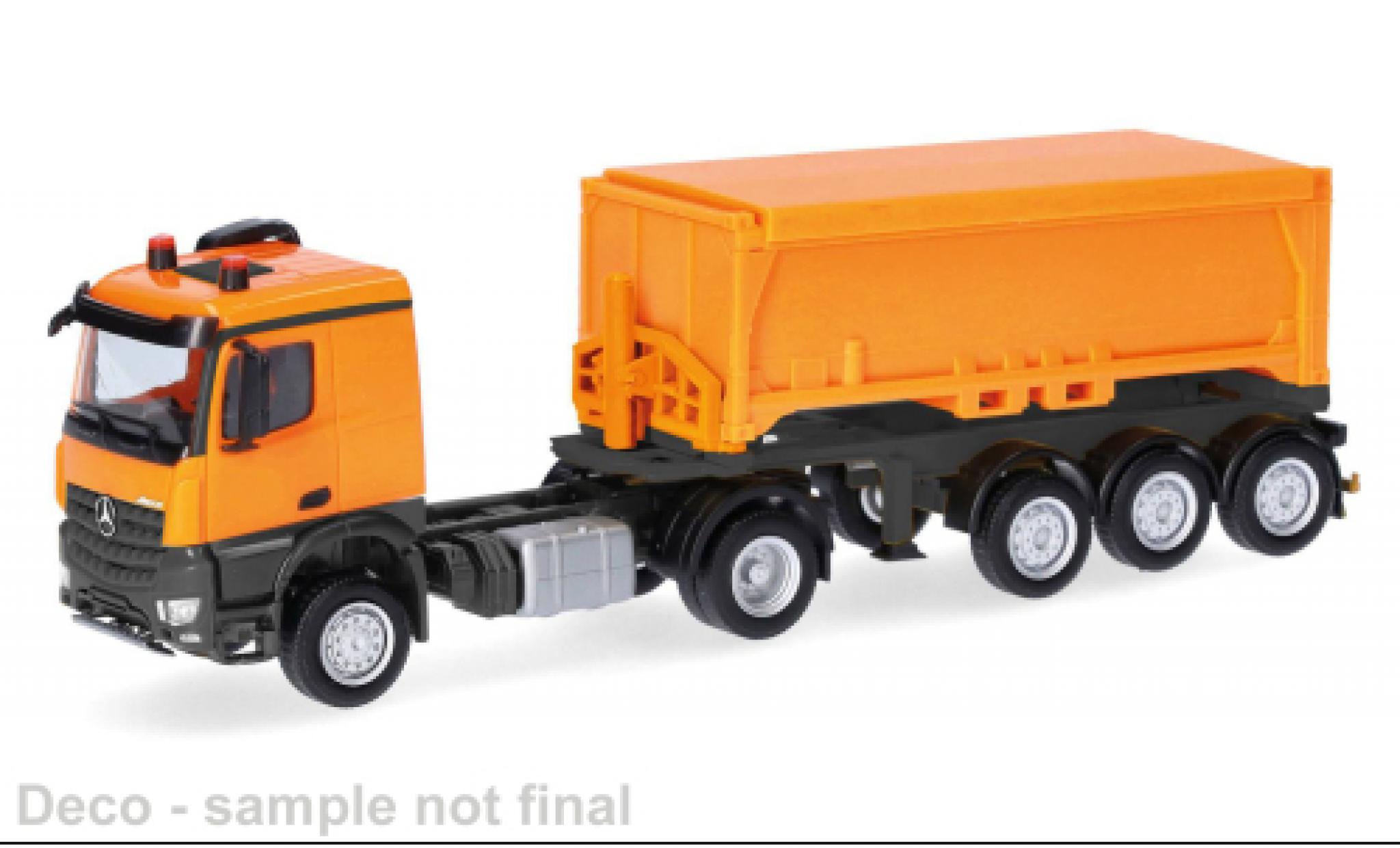 Mercedes CLA 1/87 Herpa Arocs Classicspace 4x4 orange/anthrazit 1:87 diecast model cars