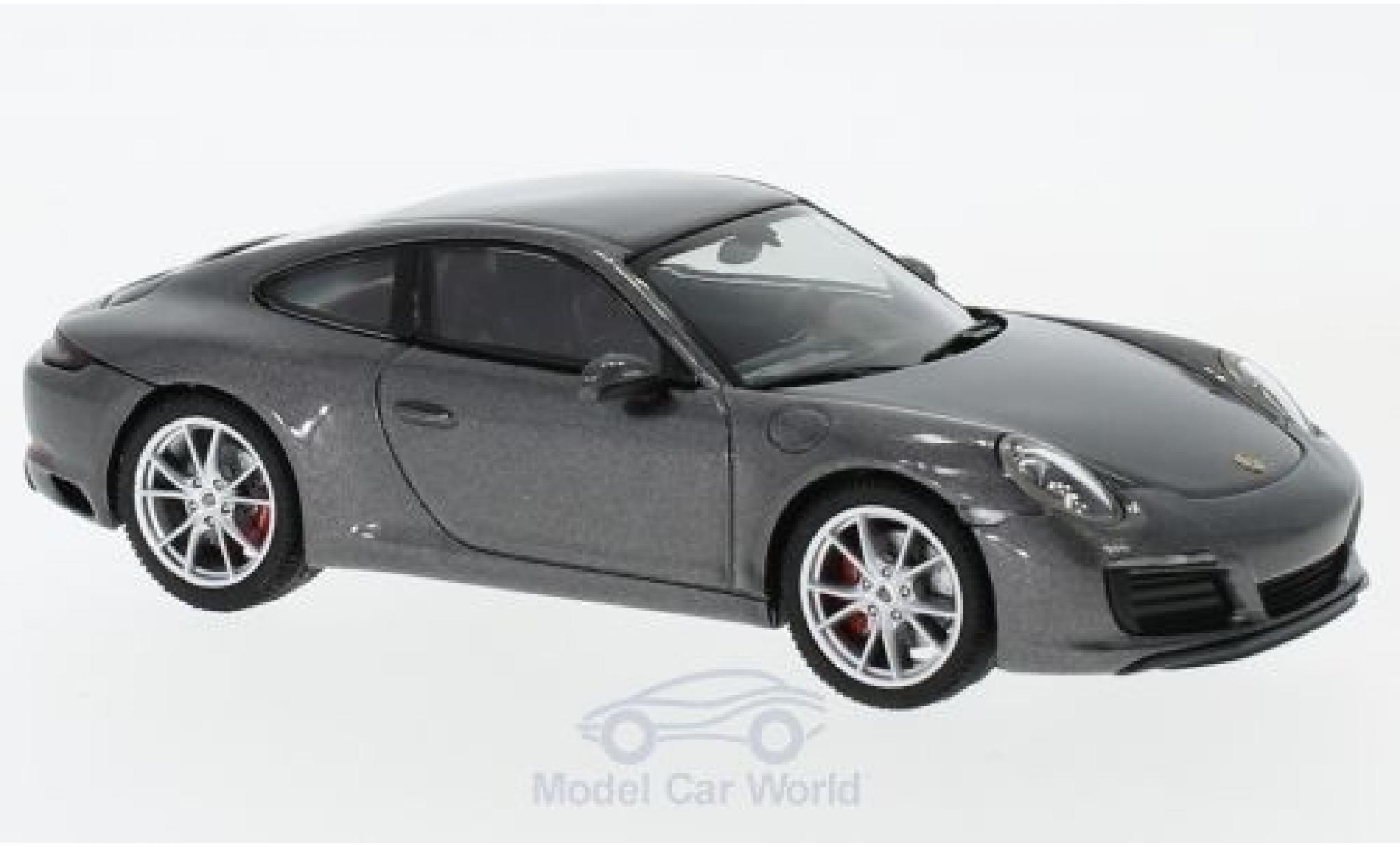 Porsche 991 S 1/43 Herpa 911 (/2) Carrera S metallic grey diecast model cars