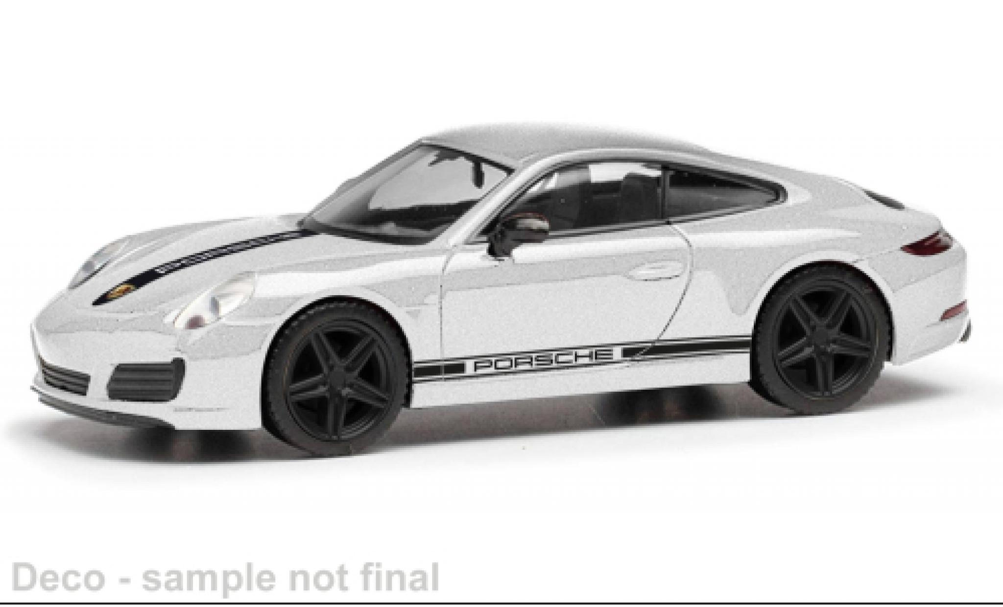 Porsche 991 4S 1/87 Herpa 911  Carrera silver 1:87 diecast model cars