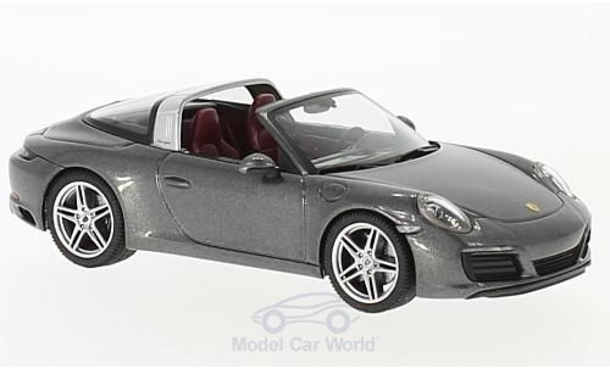 Porsche 991 Targa 1/43 Herpa 911 () Targa 4 metallic grey diecast model cars