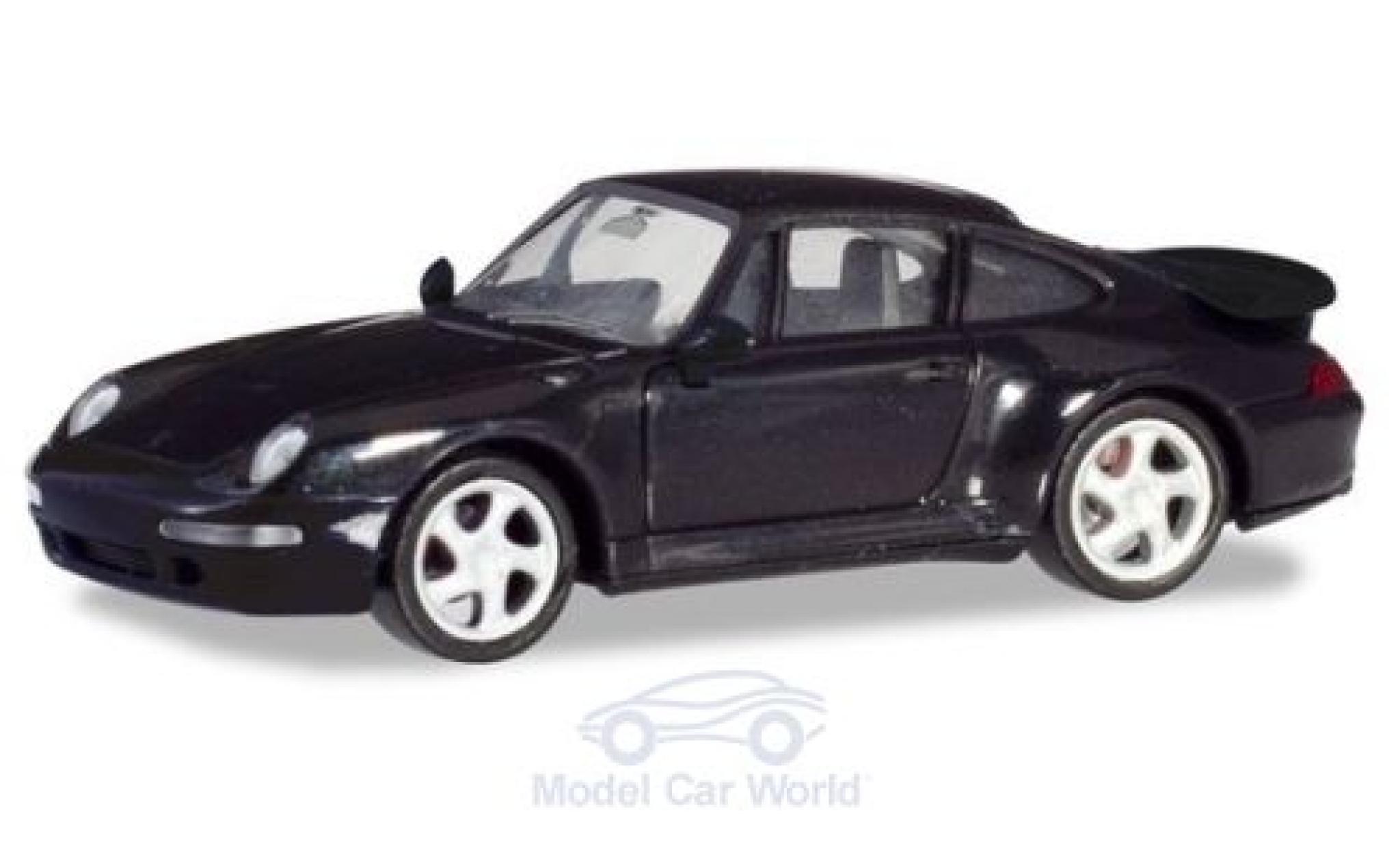 Porsche 993 Turbo 1/87 Herpa 911 () Turbo black diecast model cars