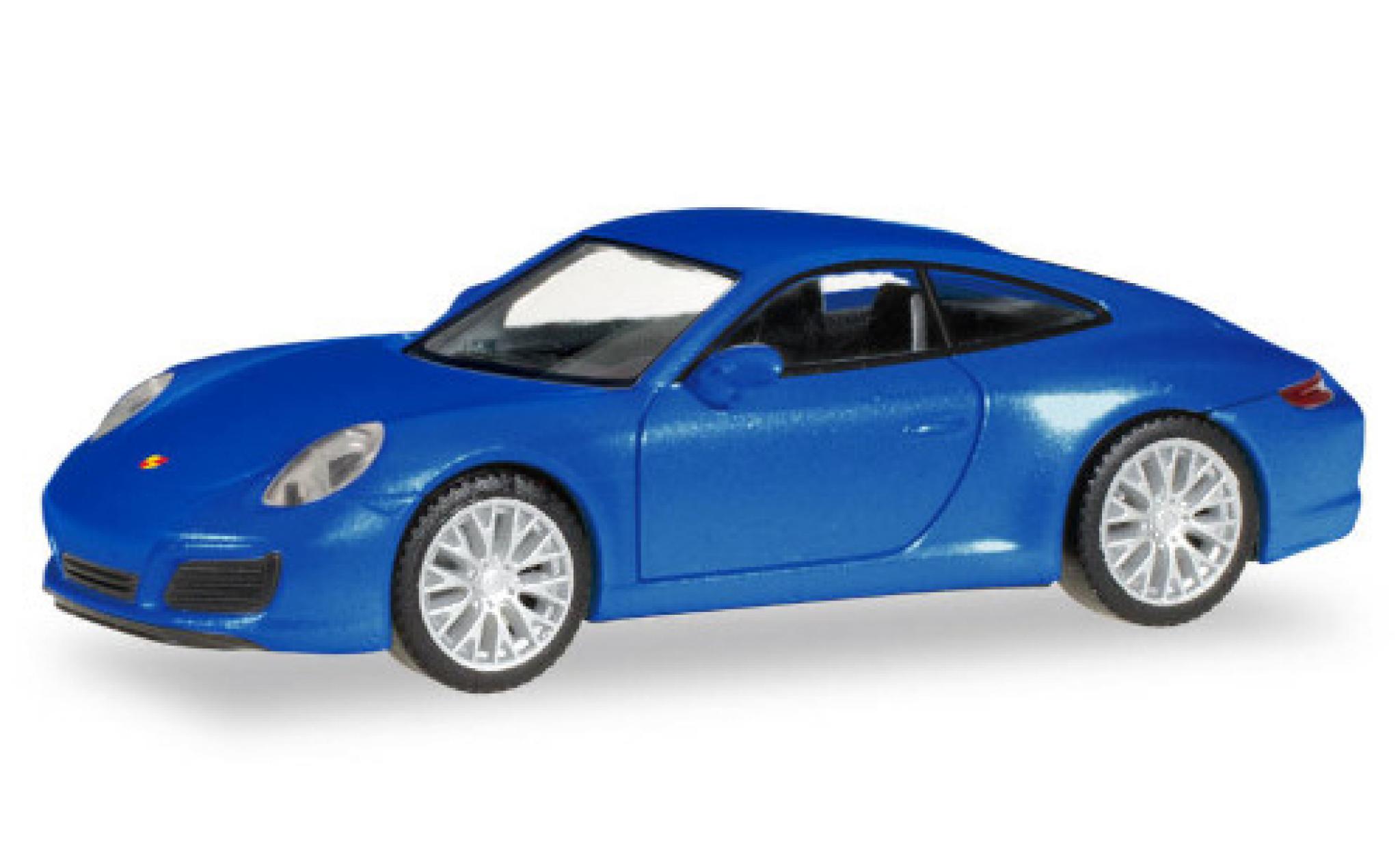 Porsche 911 1/87 Herpa Carrera 2S metallic blue diecast model cars