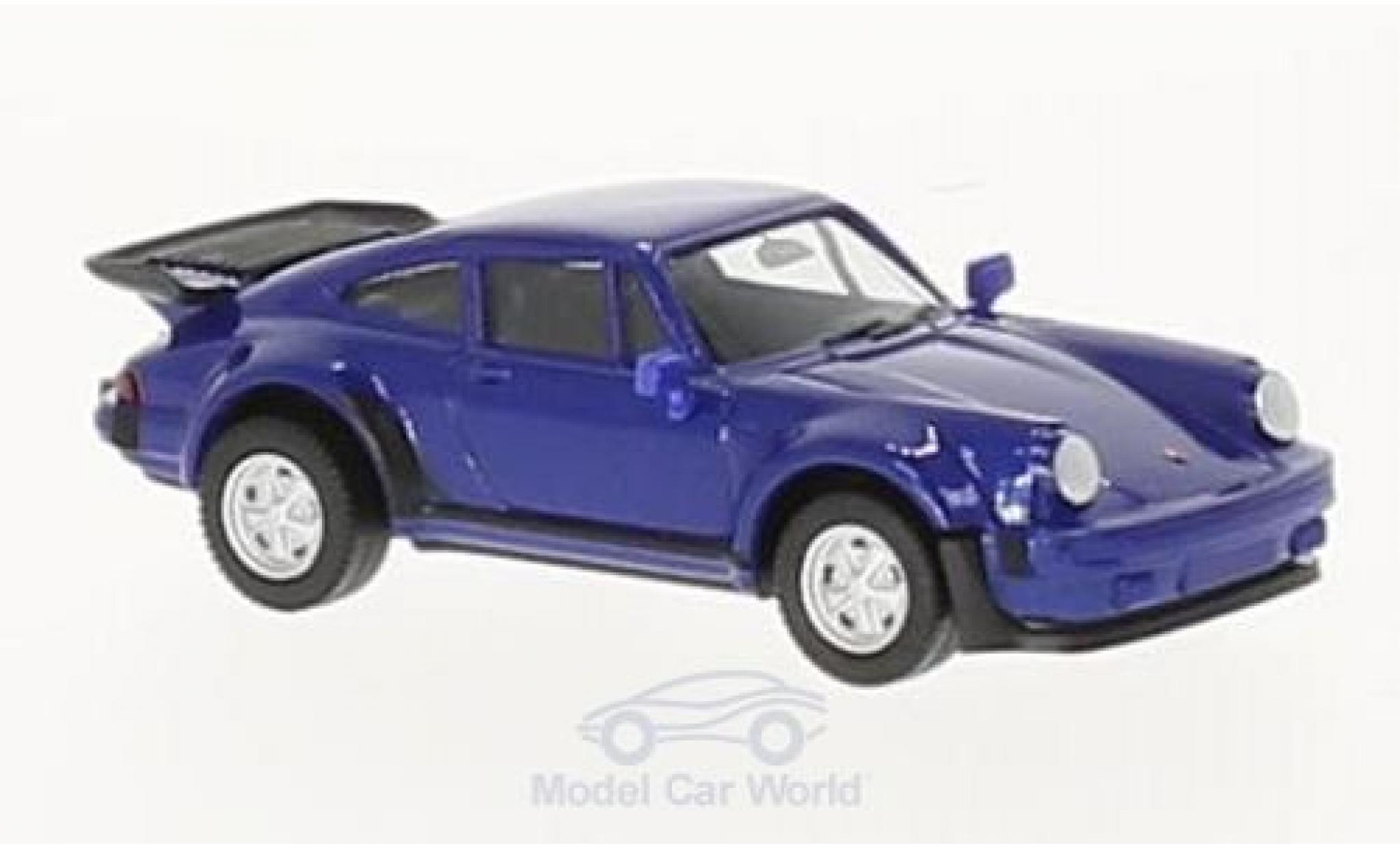 Porsche 911 Turbo 1/87 Herpa Turbo metallic blue diecast model cars