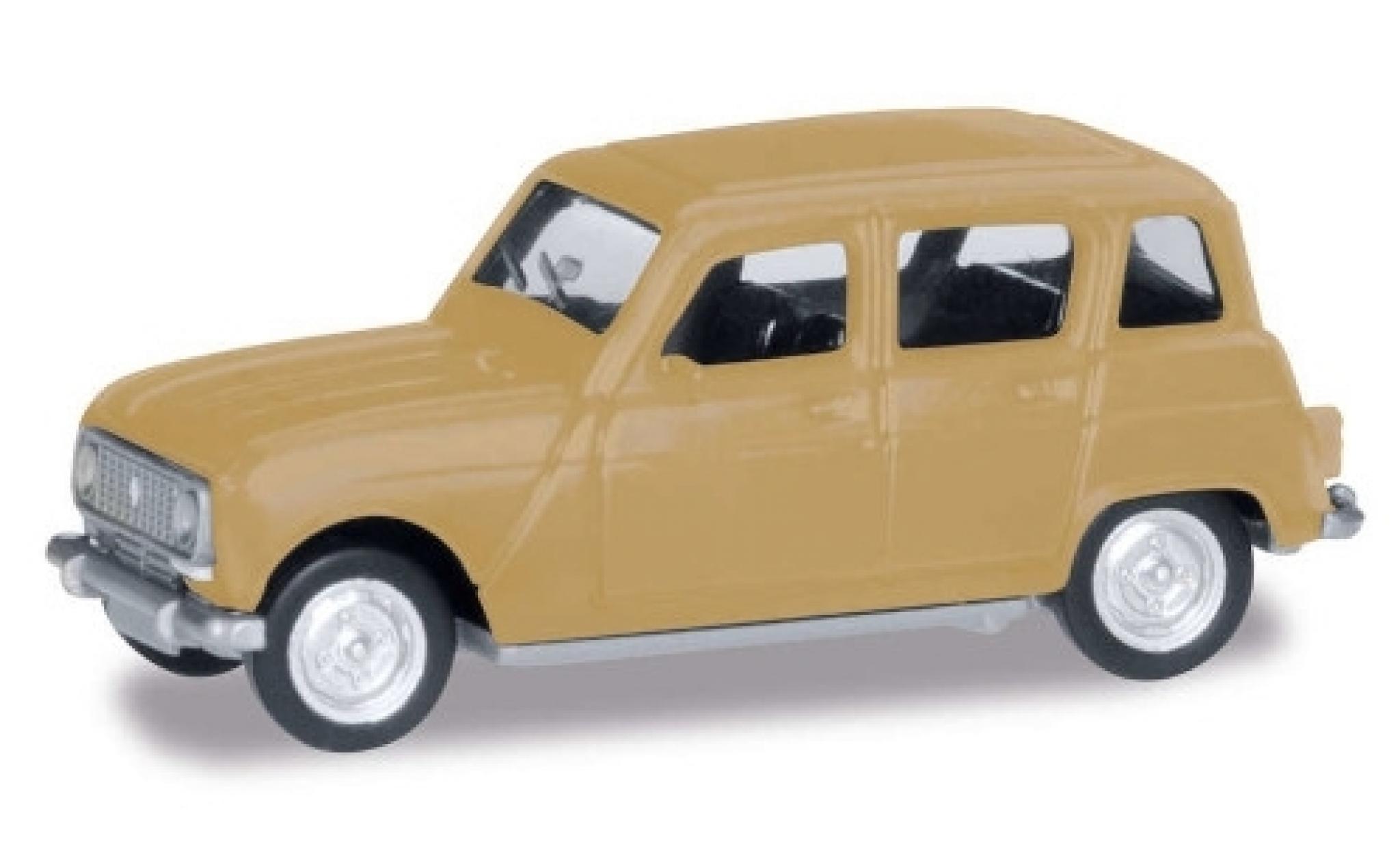 Renault 4 1/87 Herpa R beige diecast model cars