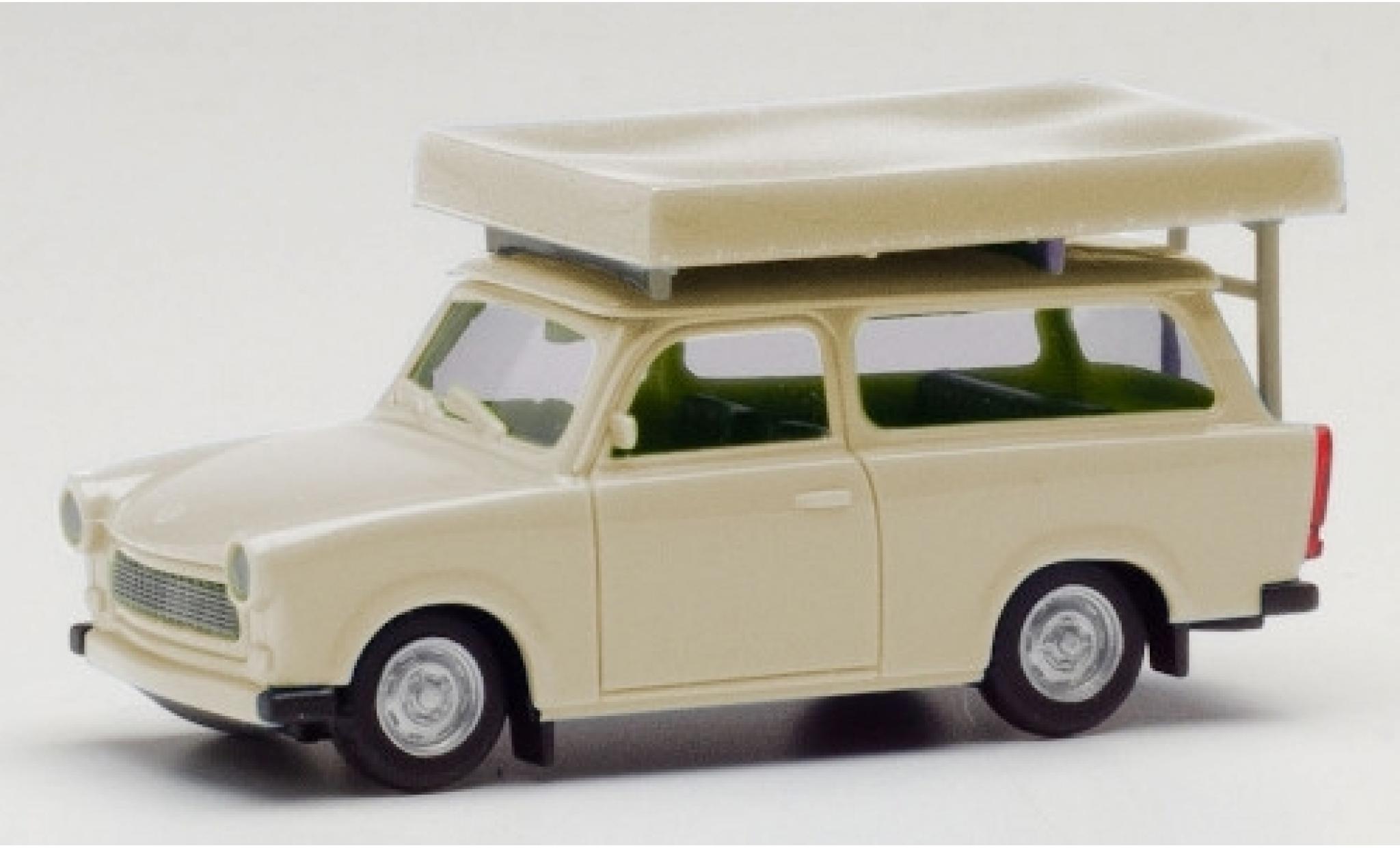 Trabant 601 1/87 Herpa Universal beige avec Tente sur toit dans le &eacute;tat de conduite diecast model cars