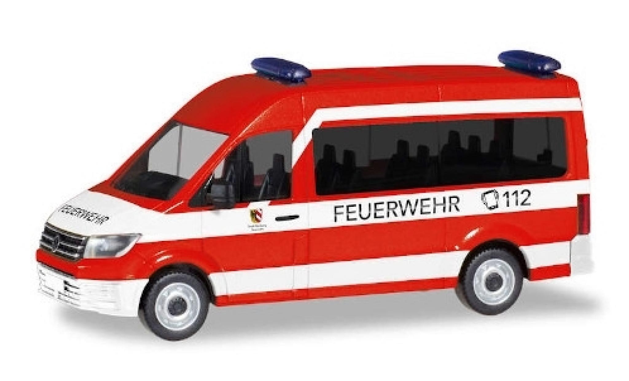 Volkswagen Crafter 1/87 Herpa BUS HD MTW Fire brigade N&uuml;rnberg-Neundorf diecast model cars