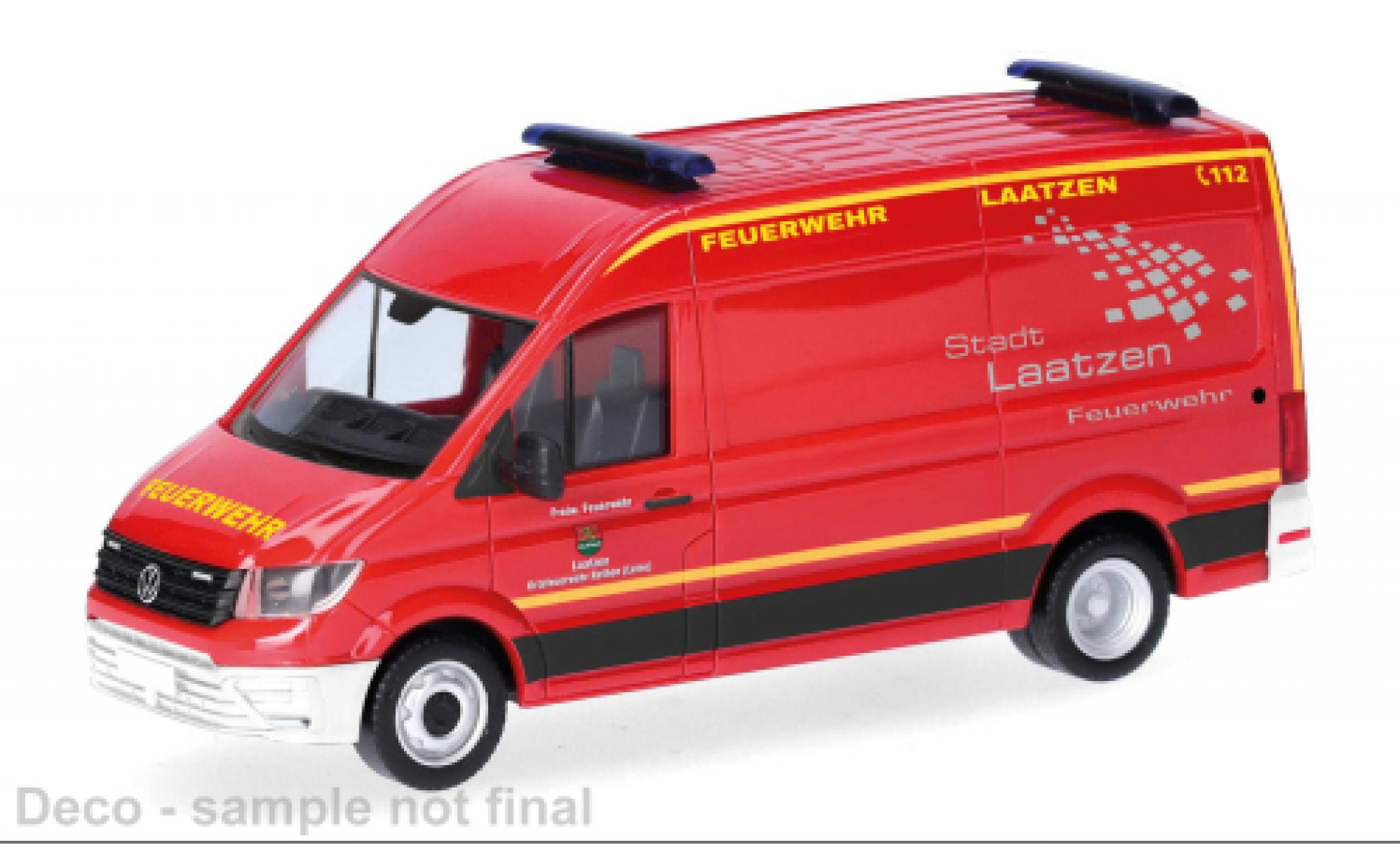 Volkswagen Crafter 1/87 Herpa Kasten Hochdach Freiwillige Fire brigade Laatzen 1:87 diecast model cars