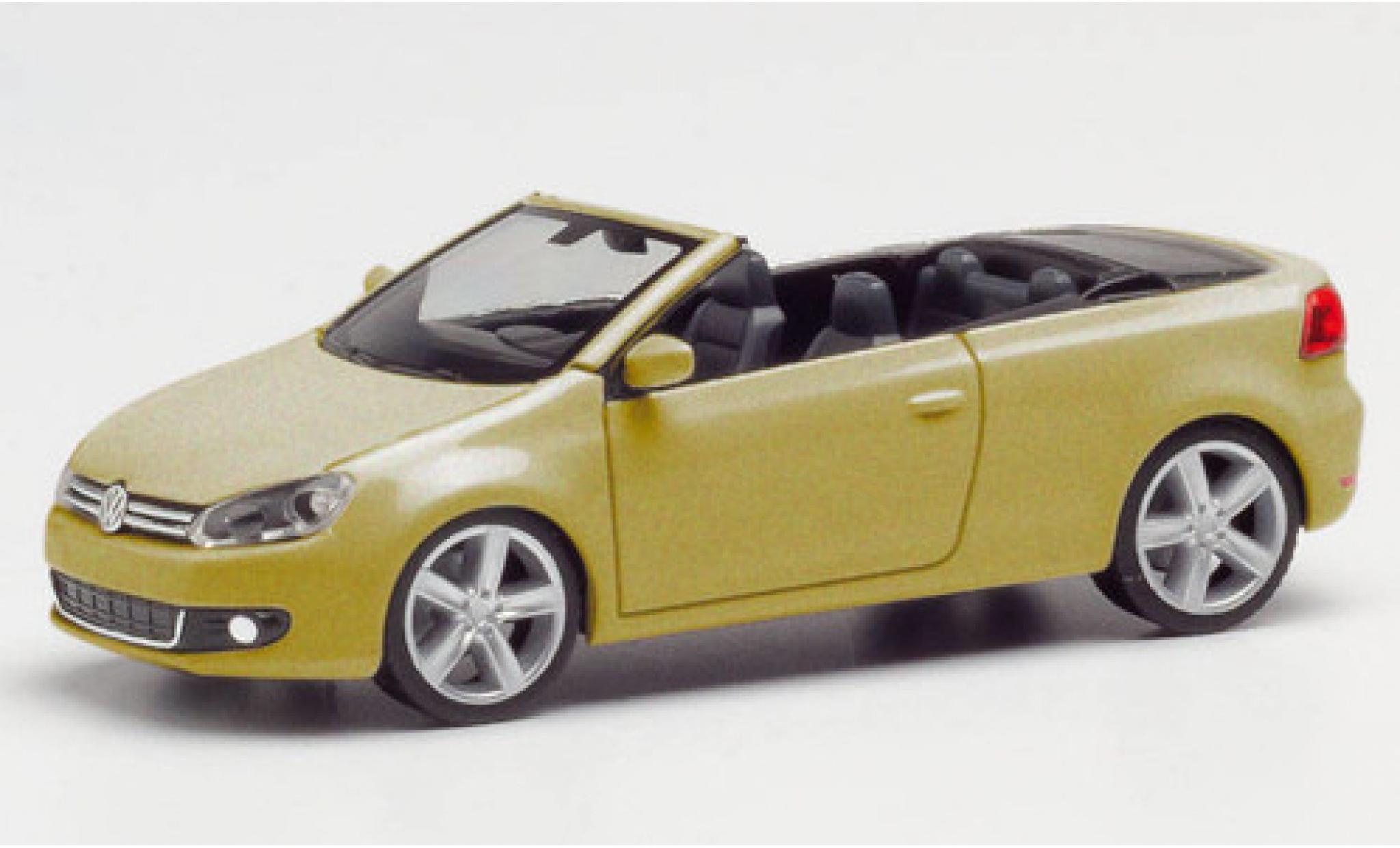 Volkswagen Golf 1/87 Herpa Carbriolet metallic beige diecast model cars