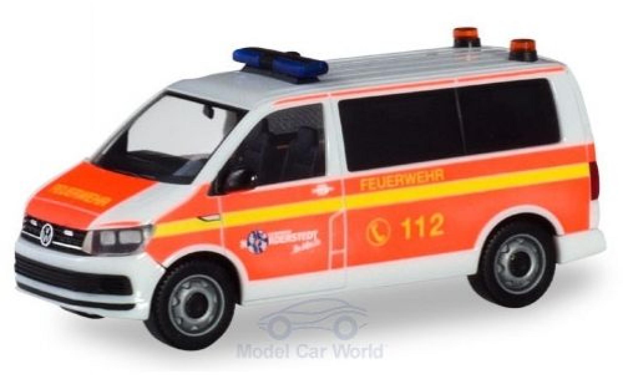 Volkswagen T6 1/87 Herpa Bus Freiwillige Fire brigade Norderstedt Mannschaftstransportwagen diecast model cars