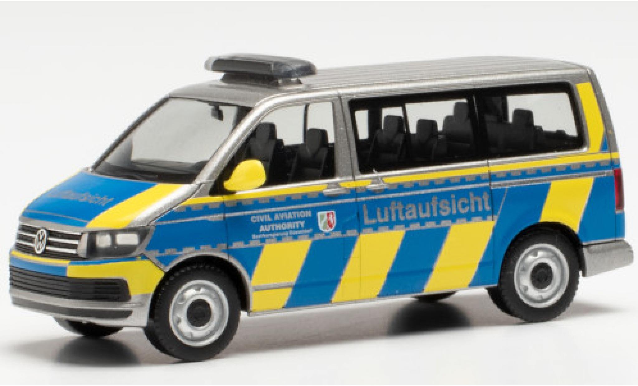 Volkswagen T6 1/87 Herpa Bus Luftaufsicht - D&uuml;sseldorf NRW Civil Aviation Authority diecast model cars