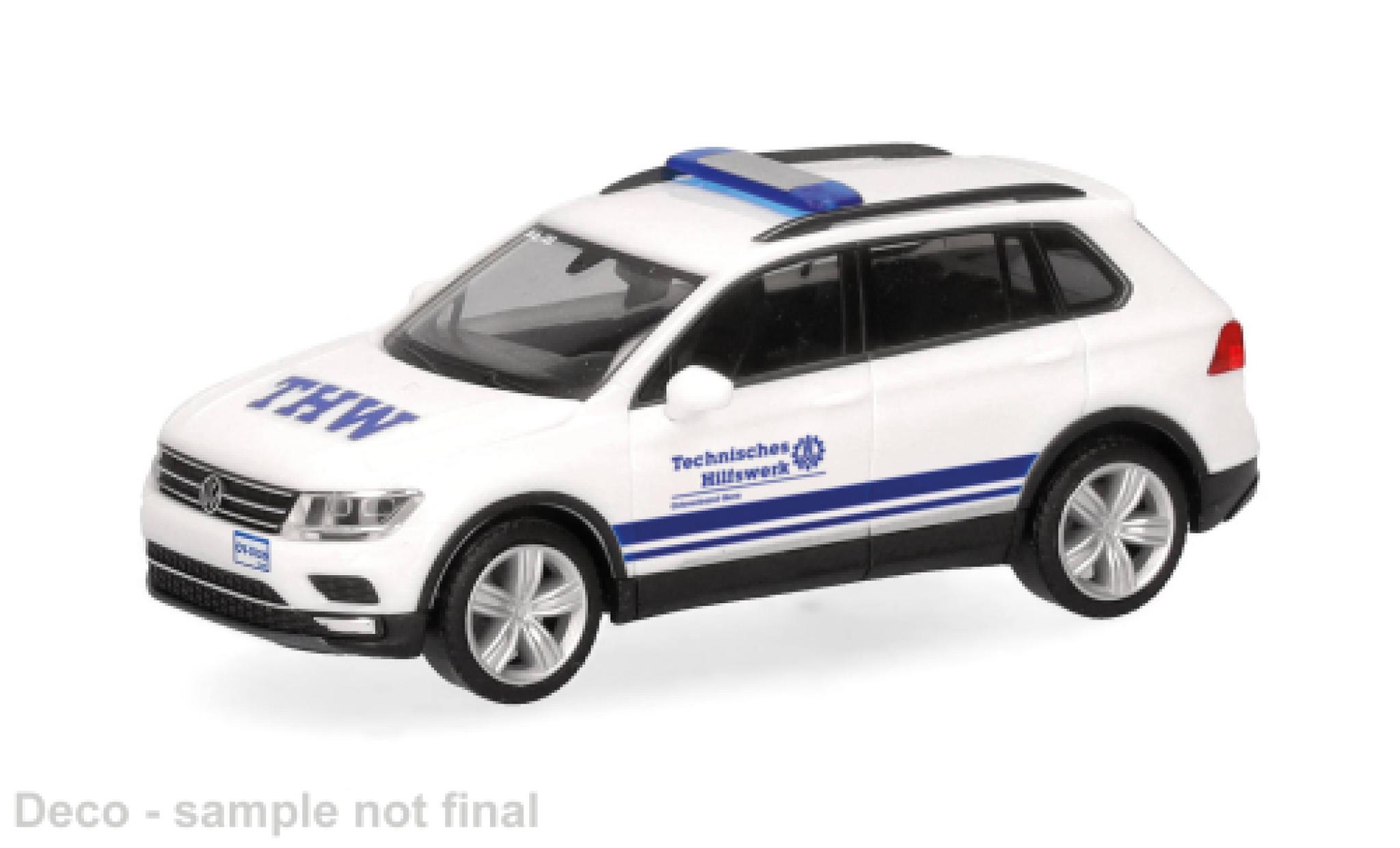 Volkswagen Tiguan 1/87 Herpa white THW Gera Th&uuml;ringen 1:87 diecast model cars
