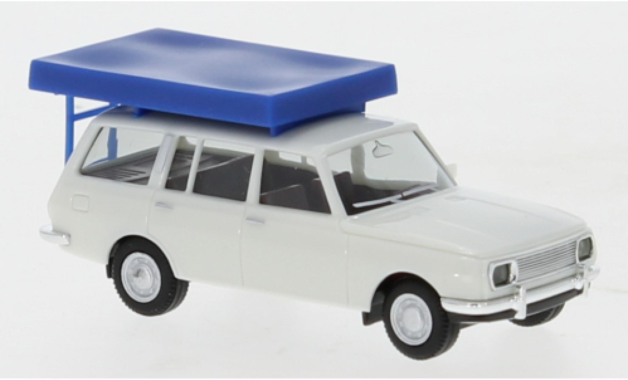 Wartburg 353 1/87 Herpa Tourist avec Tente sur toit dans le &eacute;tat de conduite diecast model cars