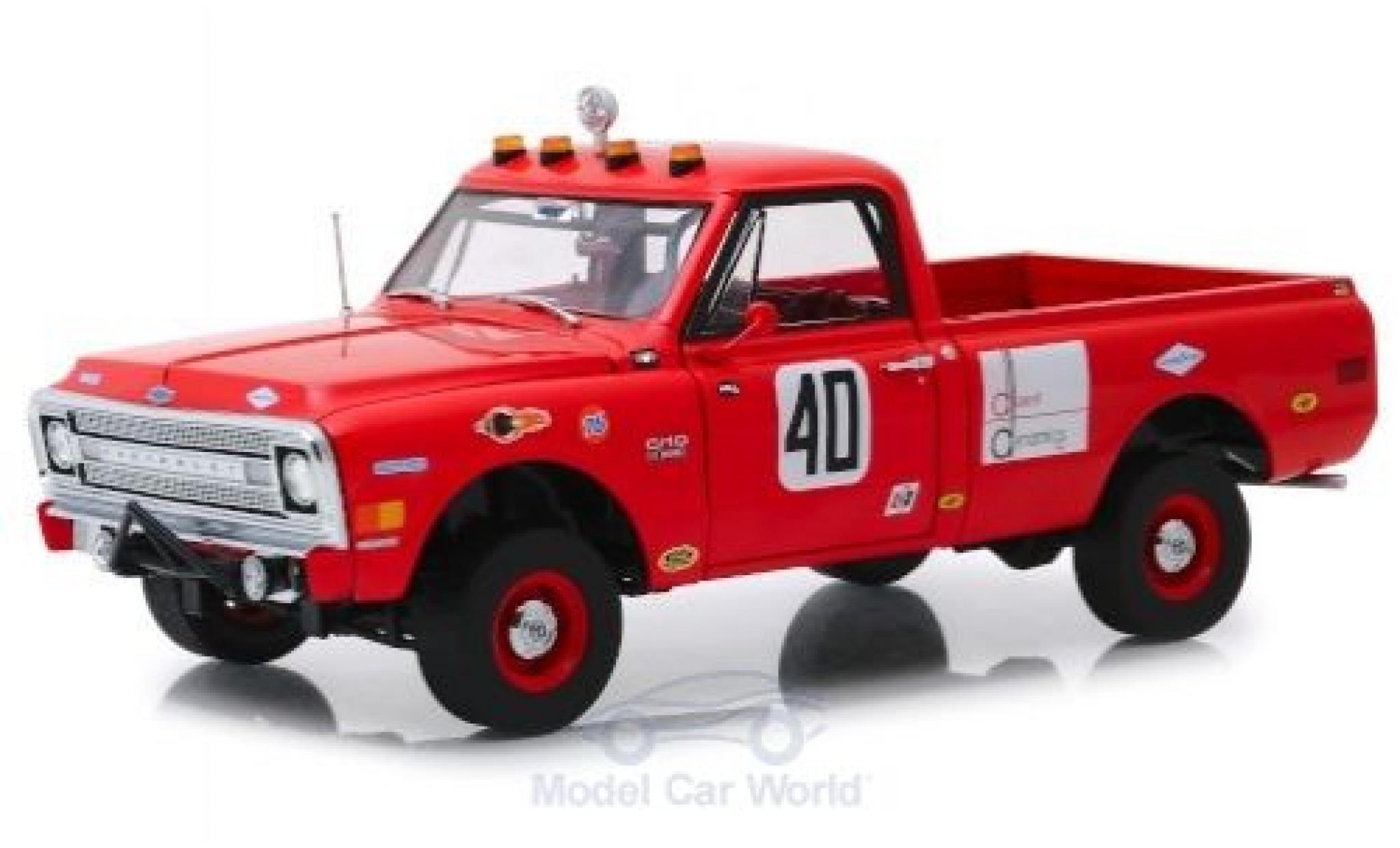 Chevrolet C-10 1/18 Highway 61 Baja 1000 Truck red 1969 diecast model cars