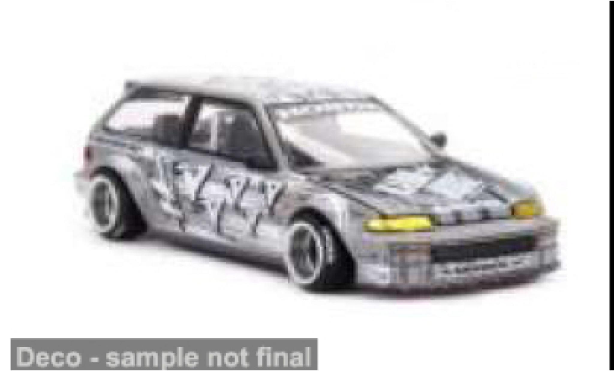 Honda Civic 1/64 Mini GT (EF) grey/white 1987 1:64 diecast model cars