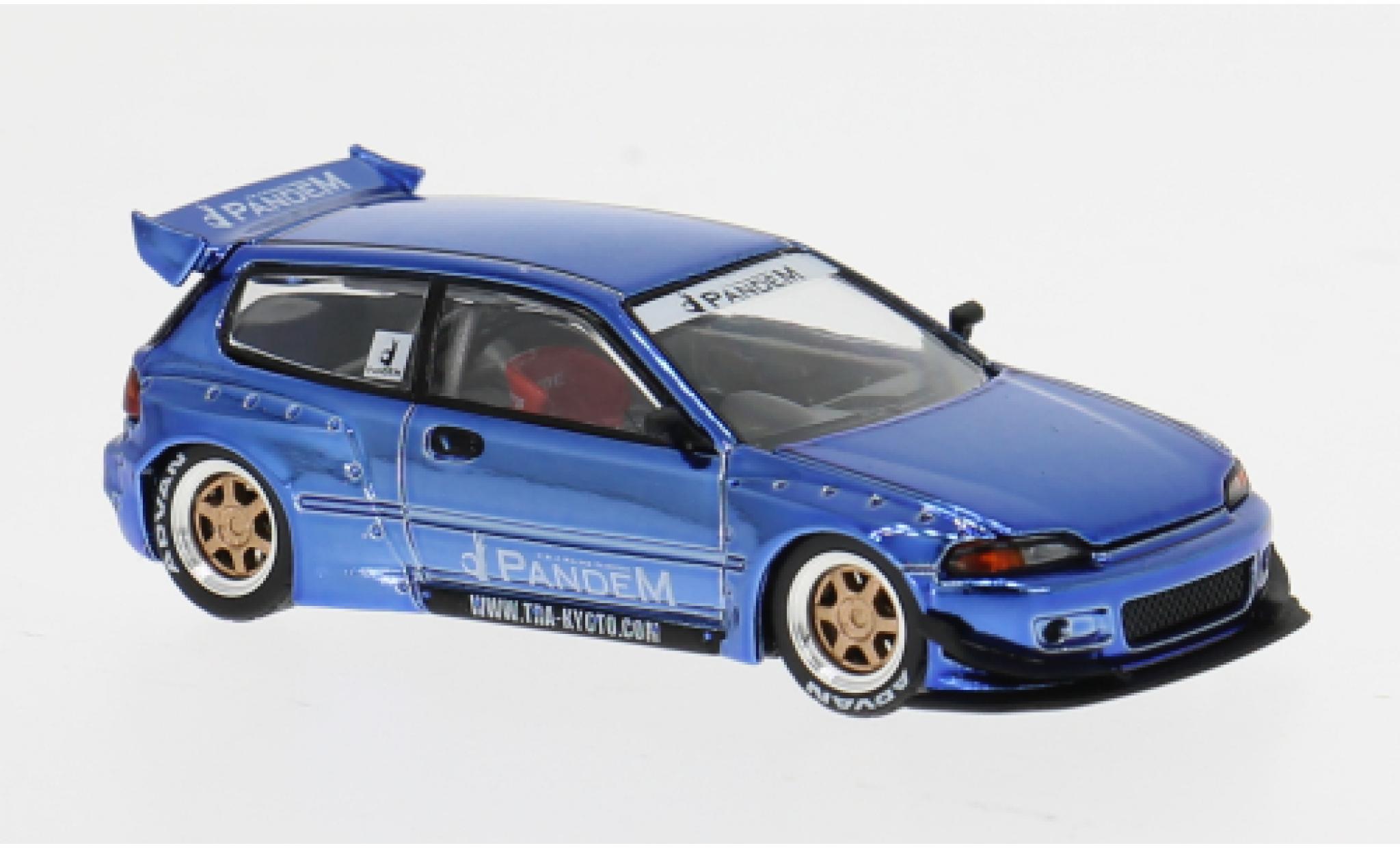 Honda Civic 1/64 Pop Race (EG6) by Pandem blue 1:64 diecast model cars