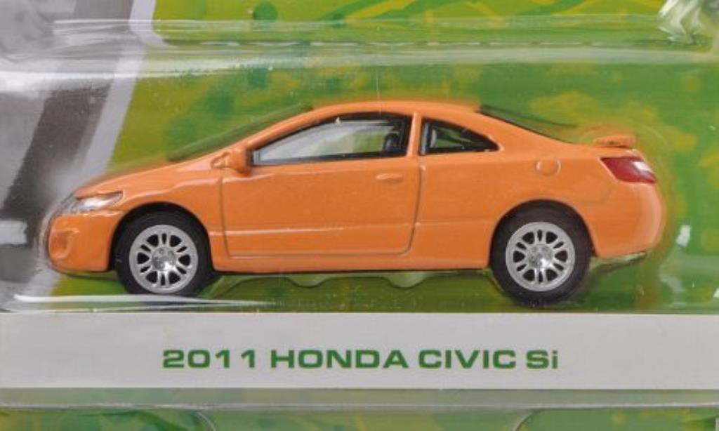 Honda Civic 1/64 Greenlight Si orange-beige 2011 diecast model cars
