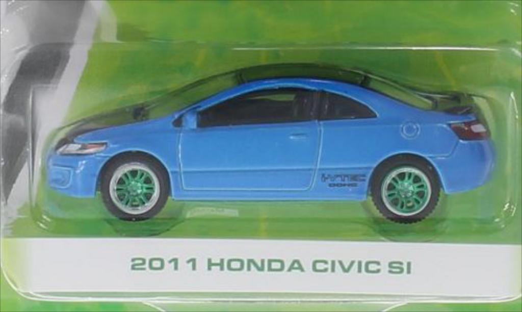 Honda Civic 1/64 Greenlight SI Special Version blue/black 2011 diecast model cars