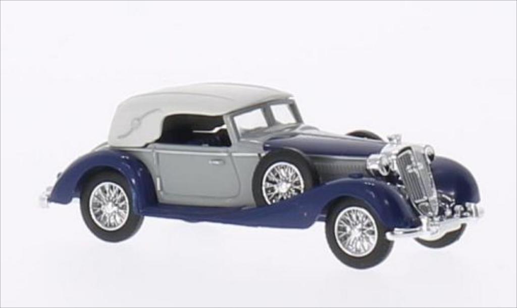 Horch 853 1/87 Busch Convertible geschlossen grey/blue 1933 diecast model cars