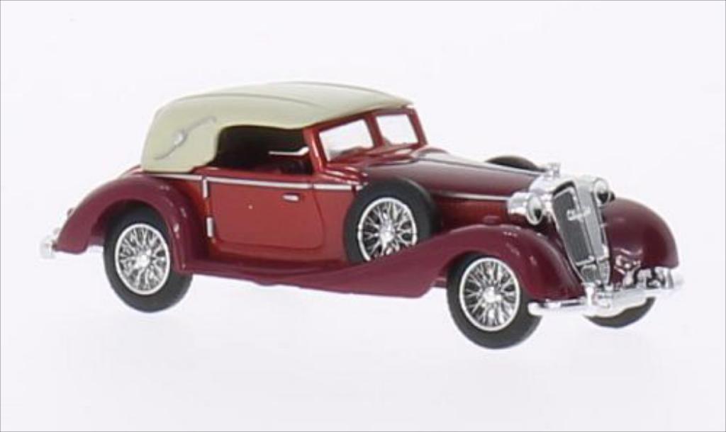Horch 853 1/87 Busch Convertible geschlossen red/red 1933 diecast model cars