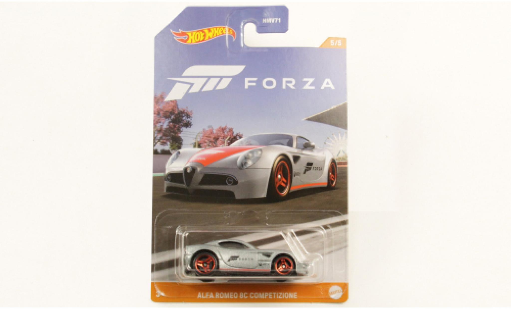Alfa Romeo 8C 1/64 Hot Wheels Competizione metallise grey Forza 1:64 diecast model cars