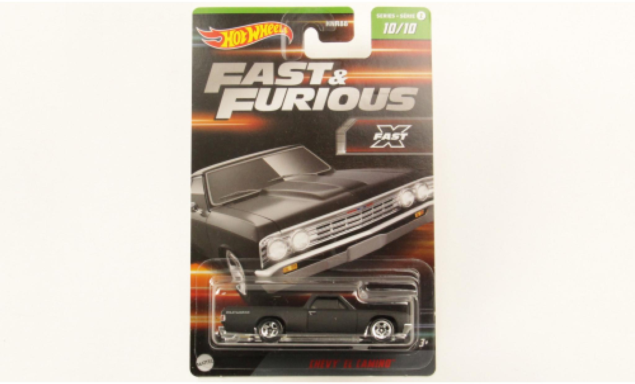 Chevrolet El Camino 1/64 Hot Wheels mattanthrazit rapide & Furious 1972 diecast model cars