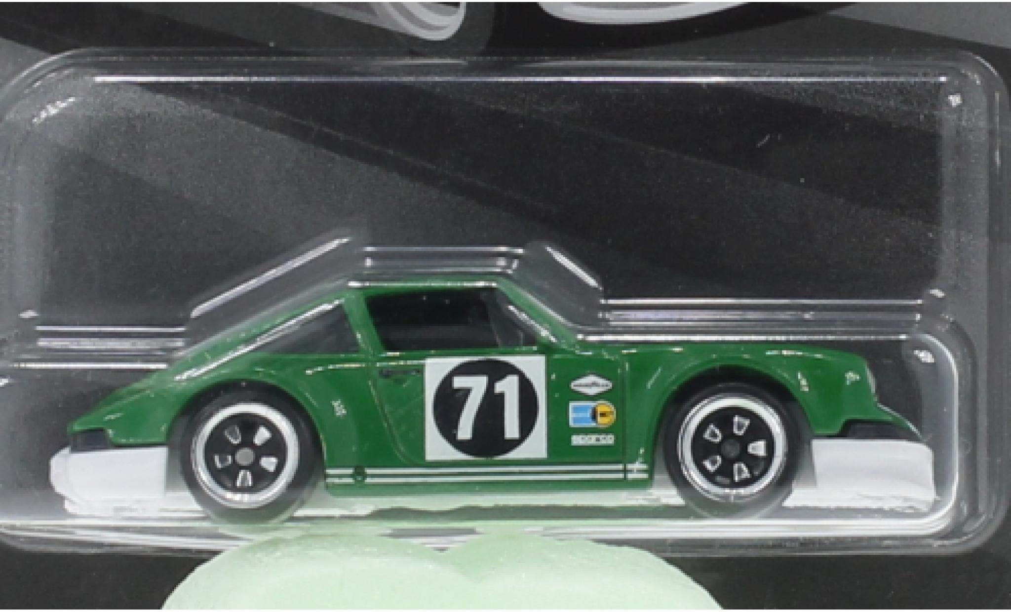 Porsche 911 1/64 Hot Wheels vert 1971 diecast model cars