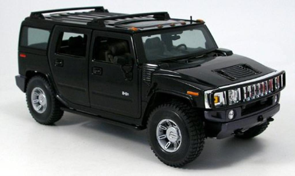Hummer H2 1/18 Maisto SUV black 2002 diecast model cars