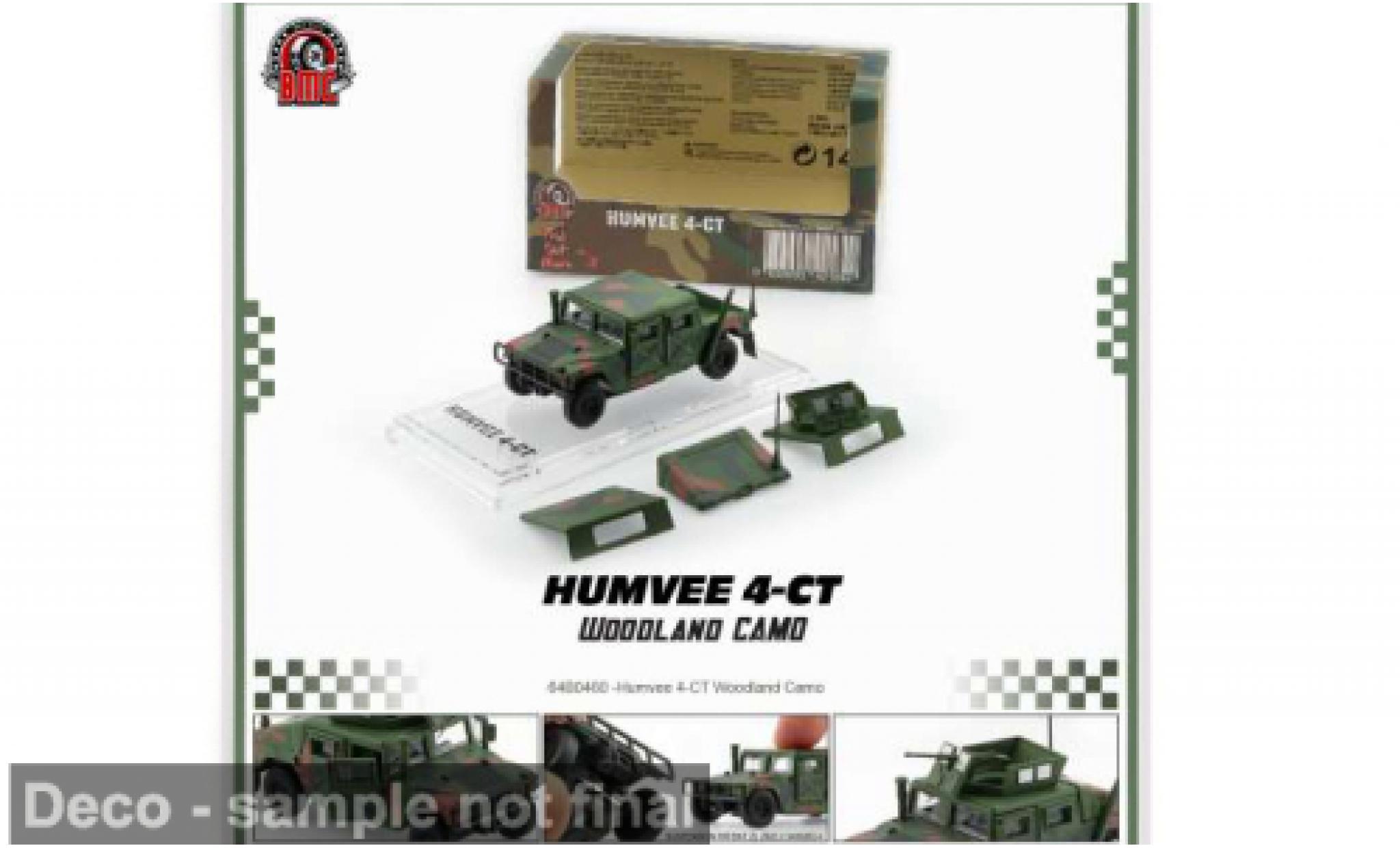 Hummer Humvee 1/64 BM Creations 4-CT Woodland Camo 1:64 diecast model cars
