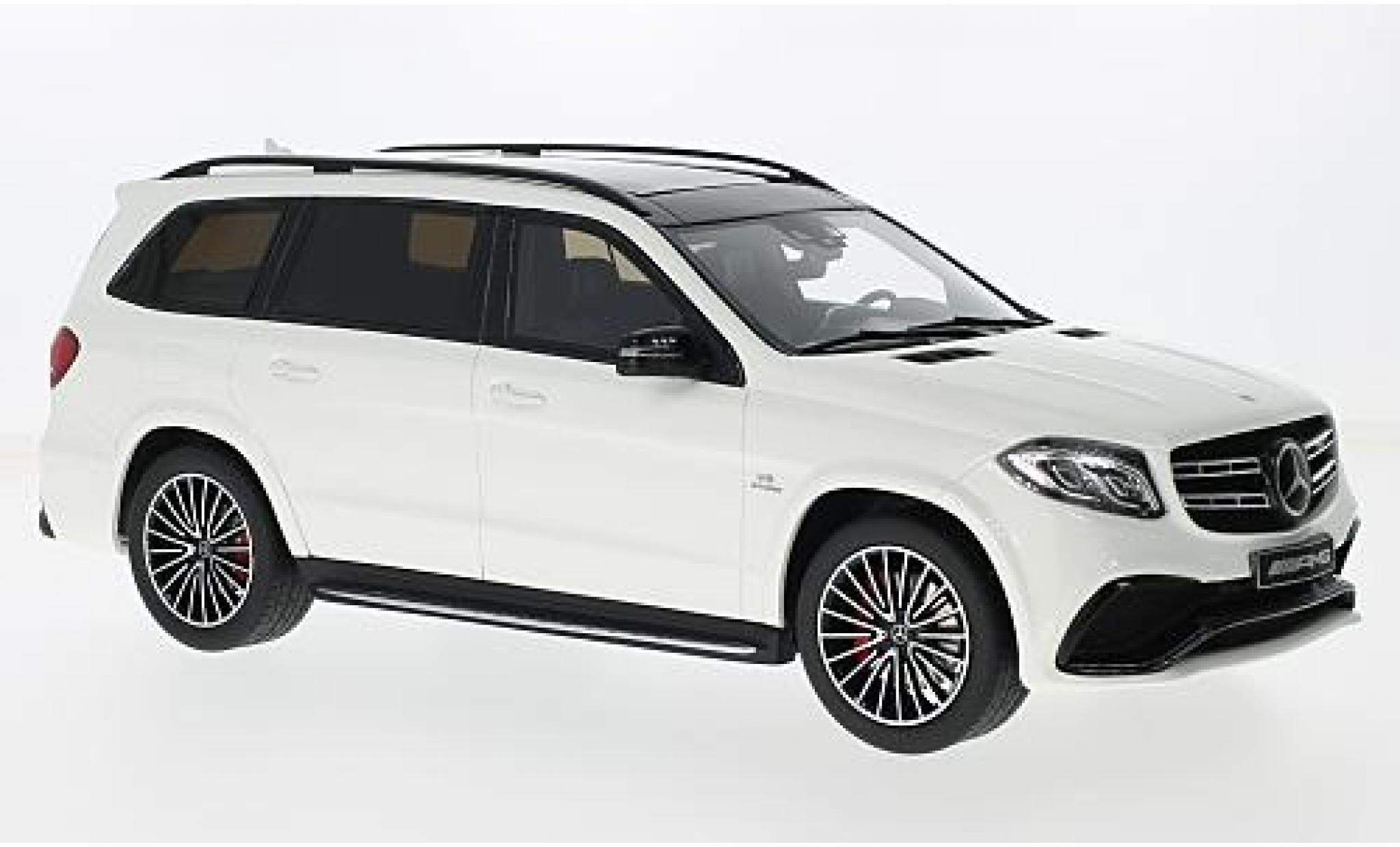Mercedes Classe S 1/18 GT Spirit AMG GLS 63 (X 166) white/black 50 Years AMG sans Vitrine diecast model cars