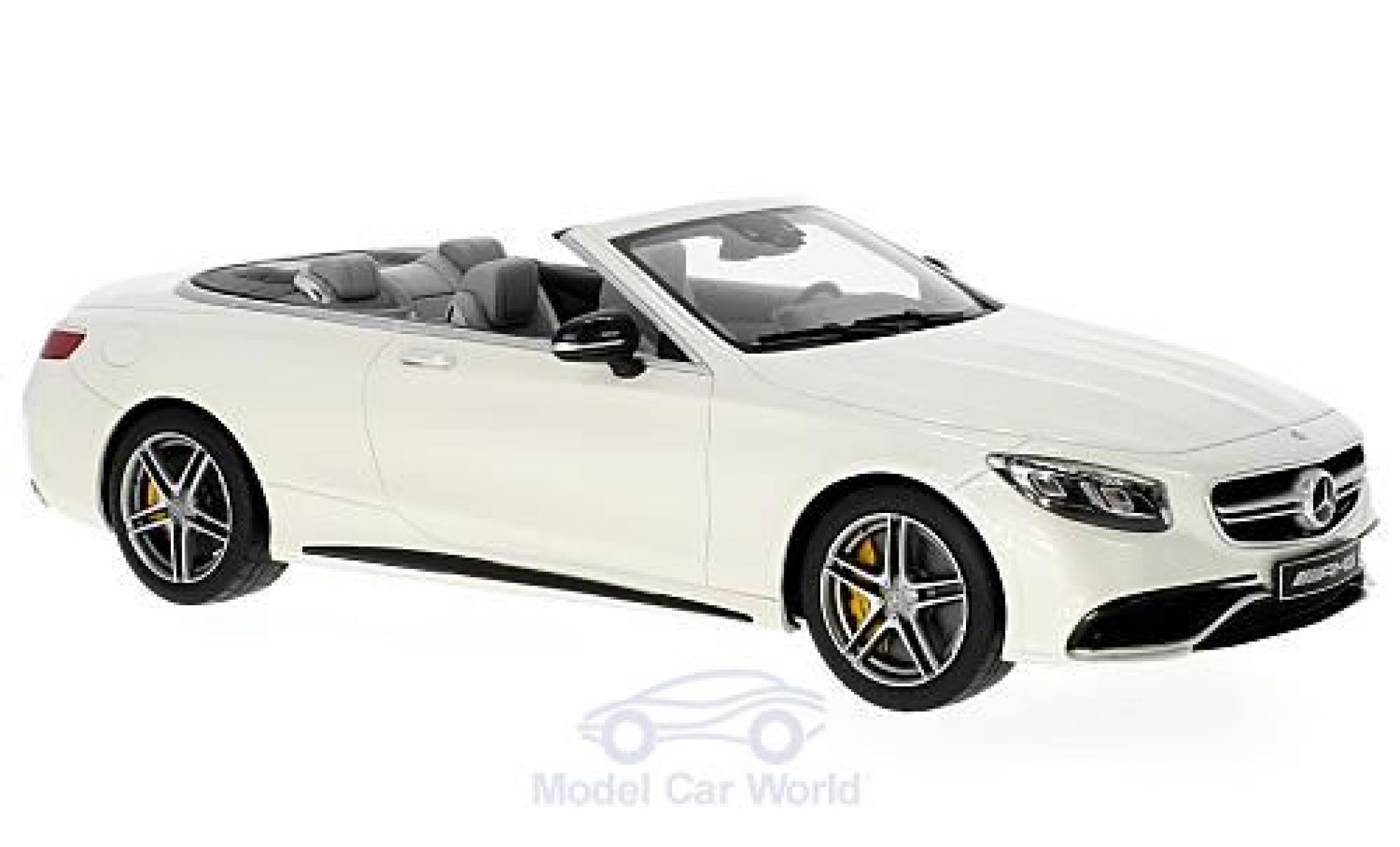 Mercedes Classe S 1/18 GT Spirit AMG S 63 Convertible white diecast model cars