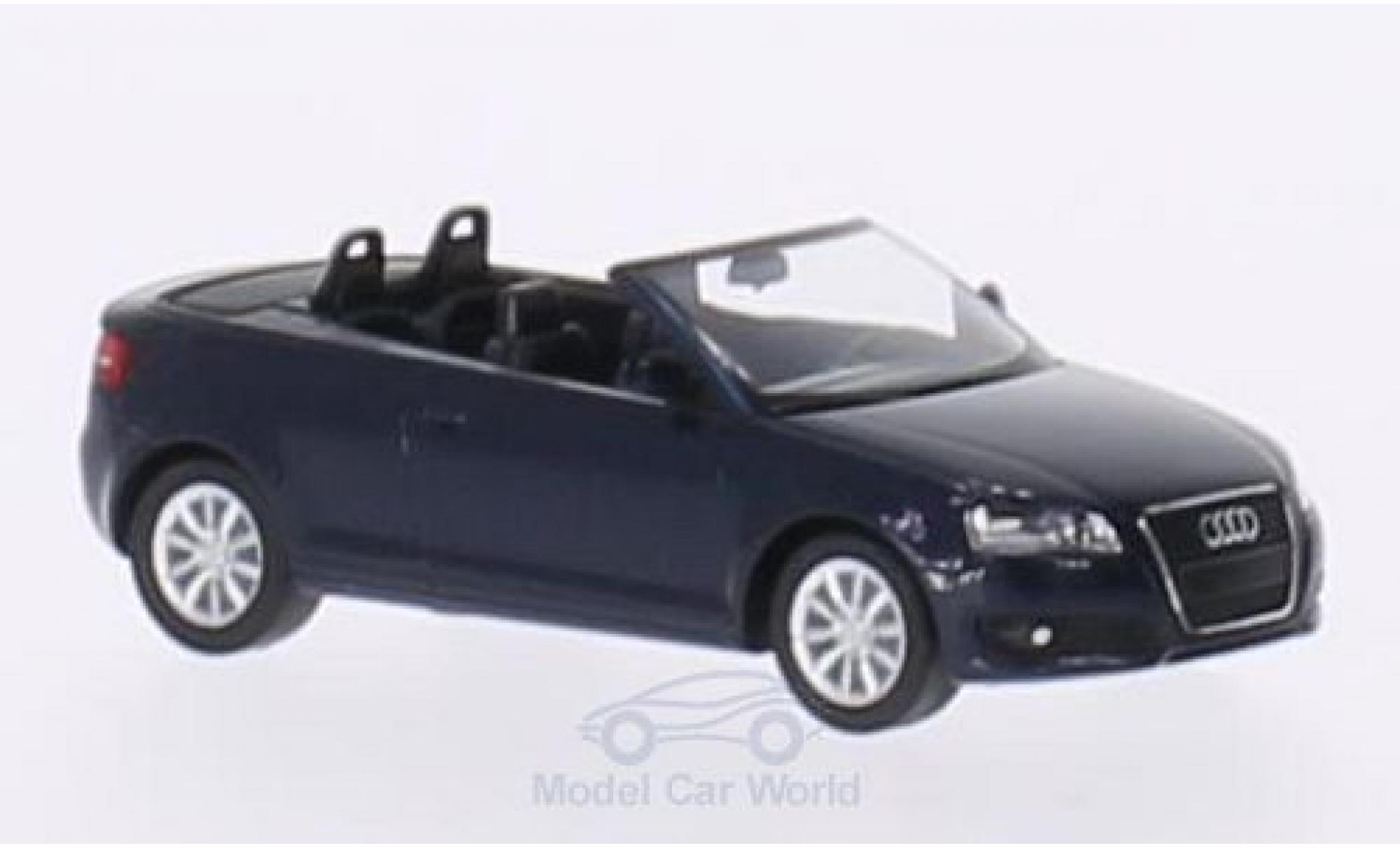 Audi A3 1/87 Herpa Convertible (8P) metallic blue 2008 blackes Interieur diecast model cars