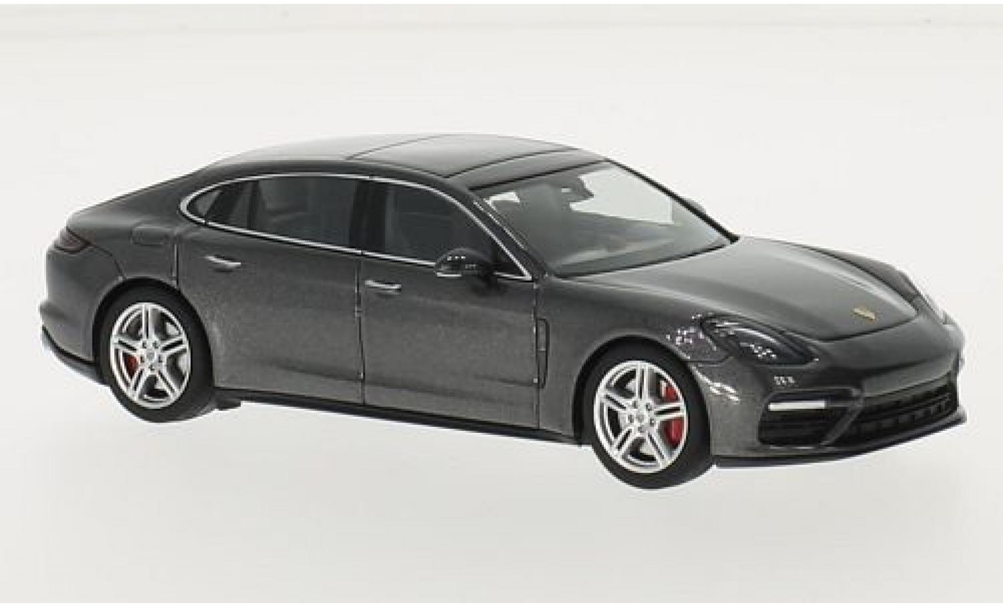 Porsche Panamera Turbo 1/43 Herpa Turbo Executive metallic grey 2016 diecast model cars