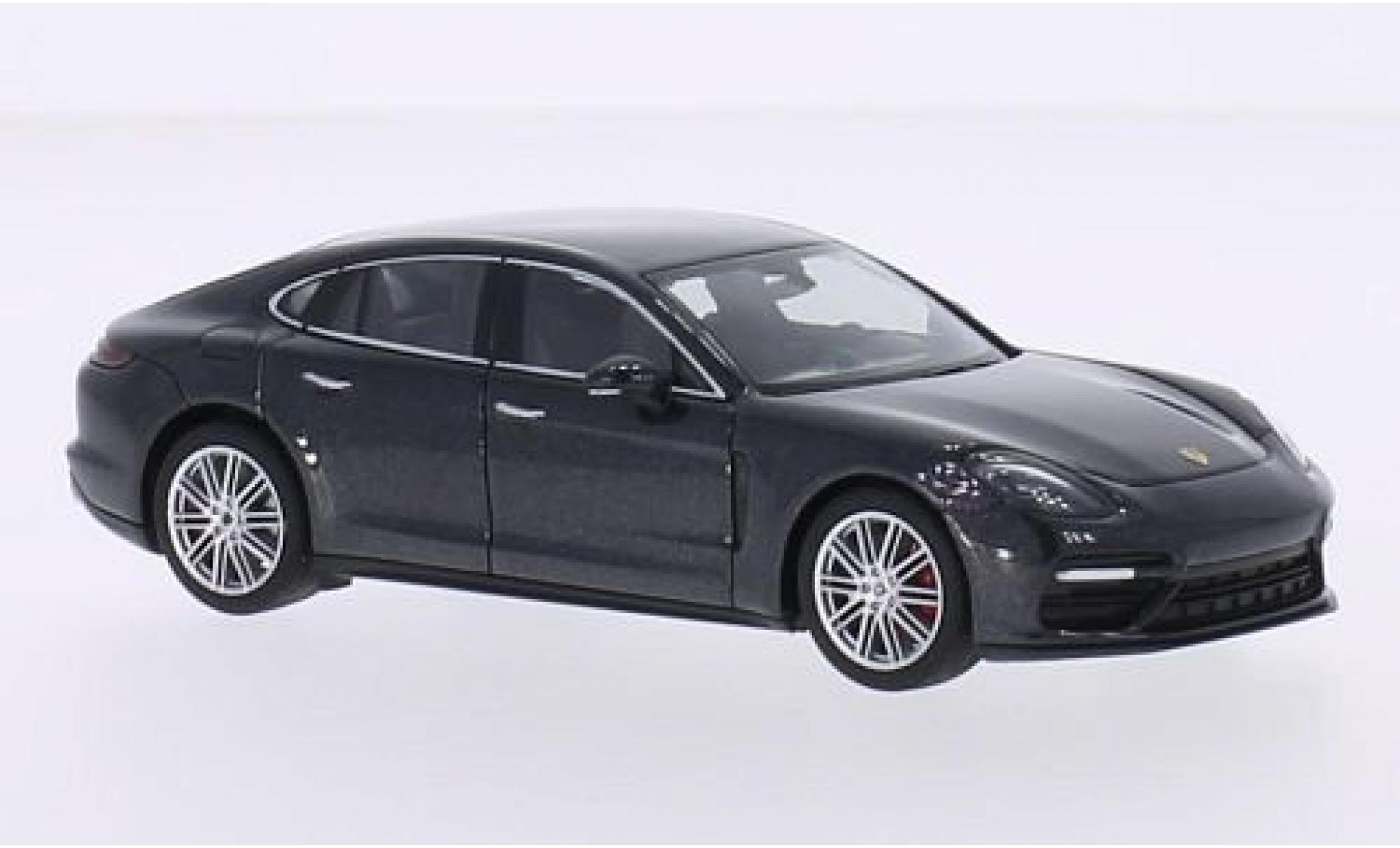 Porsche Panamera Turbo 1/43 Herpa Turbo metallic anthrazit 2016 diecast model cars