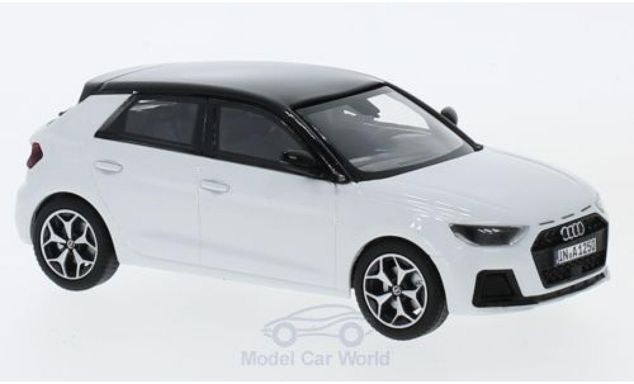 Audi A1 1/43 iScale Sportback metallic white/black 2018 diecast model cars