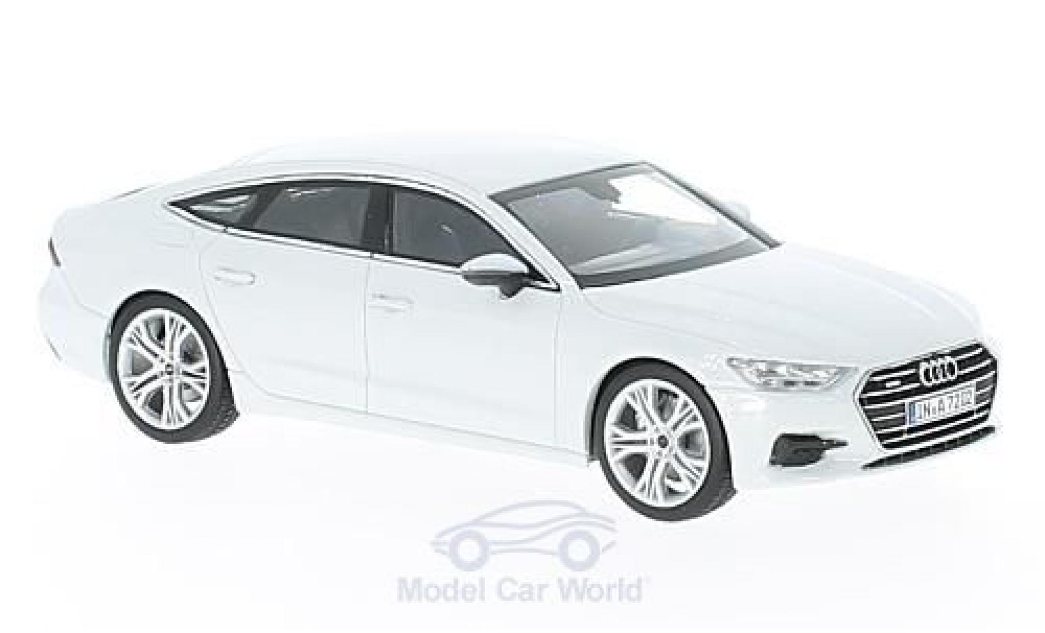 Audi A7 1/43 iScale Sportback white 2018 diecast model cars
