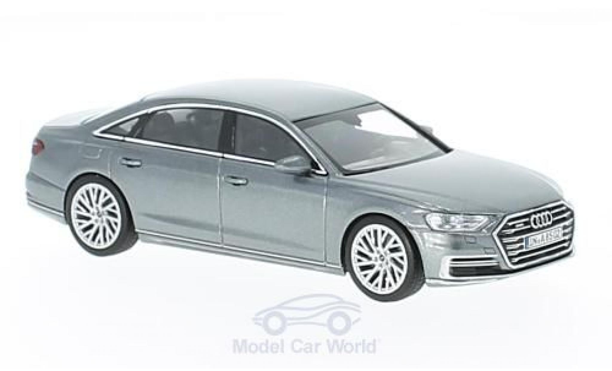 Audi A8 1/43 iScale L metallic grey 2017 diecast model cars