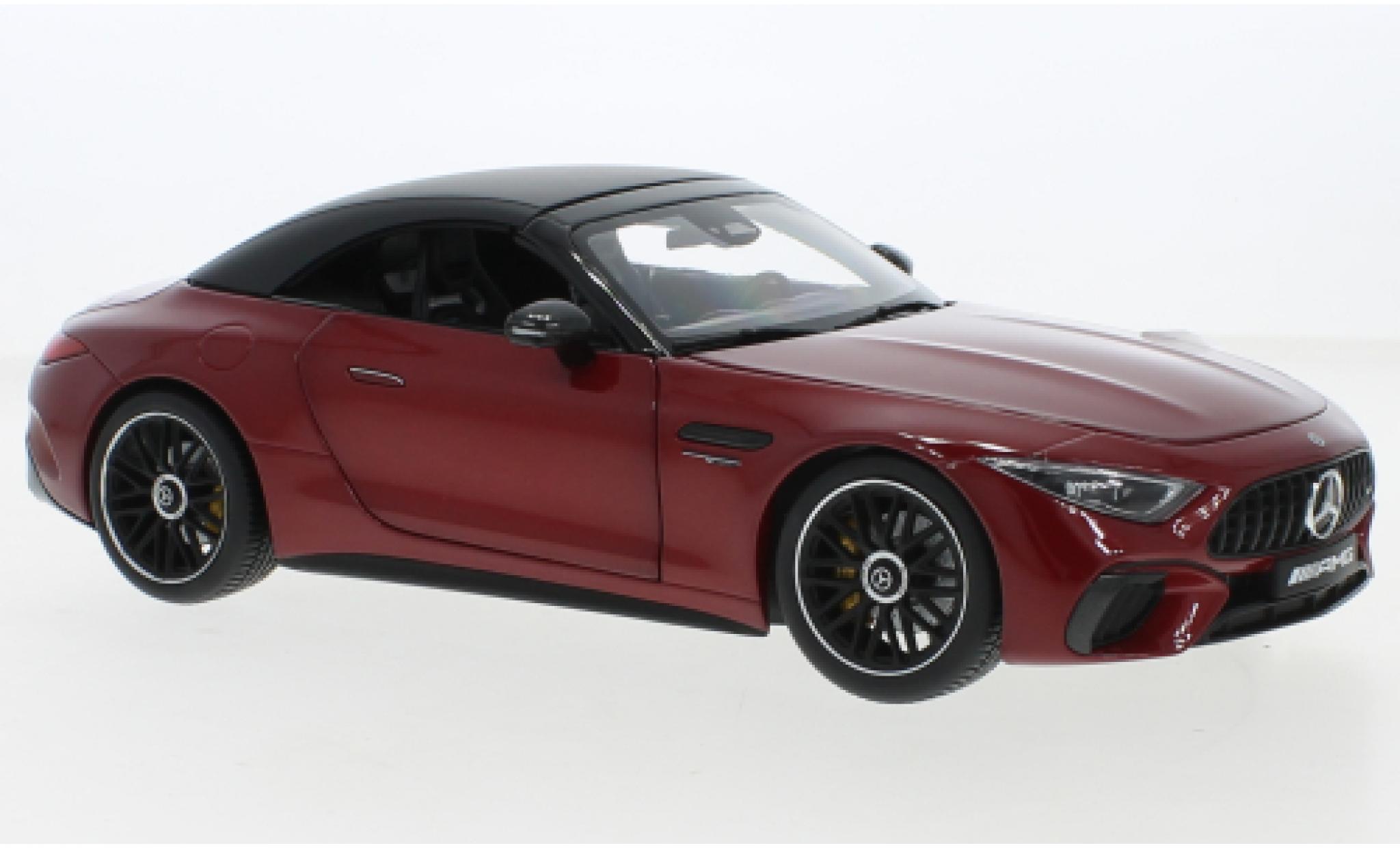 Mercedes Classe SL 1/18 iScale SL 63 AMG (R232) metallise red 2021 diecast model cars