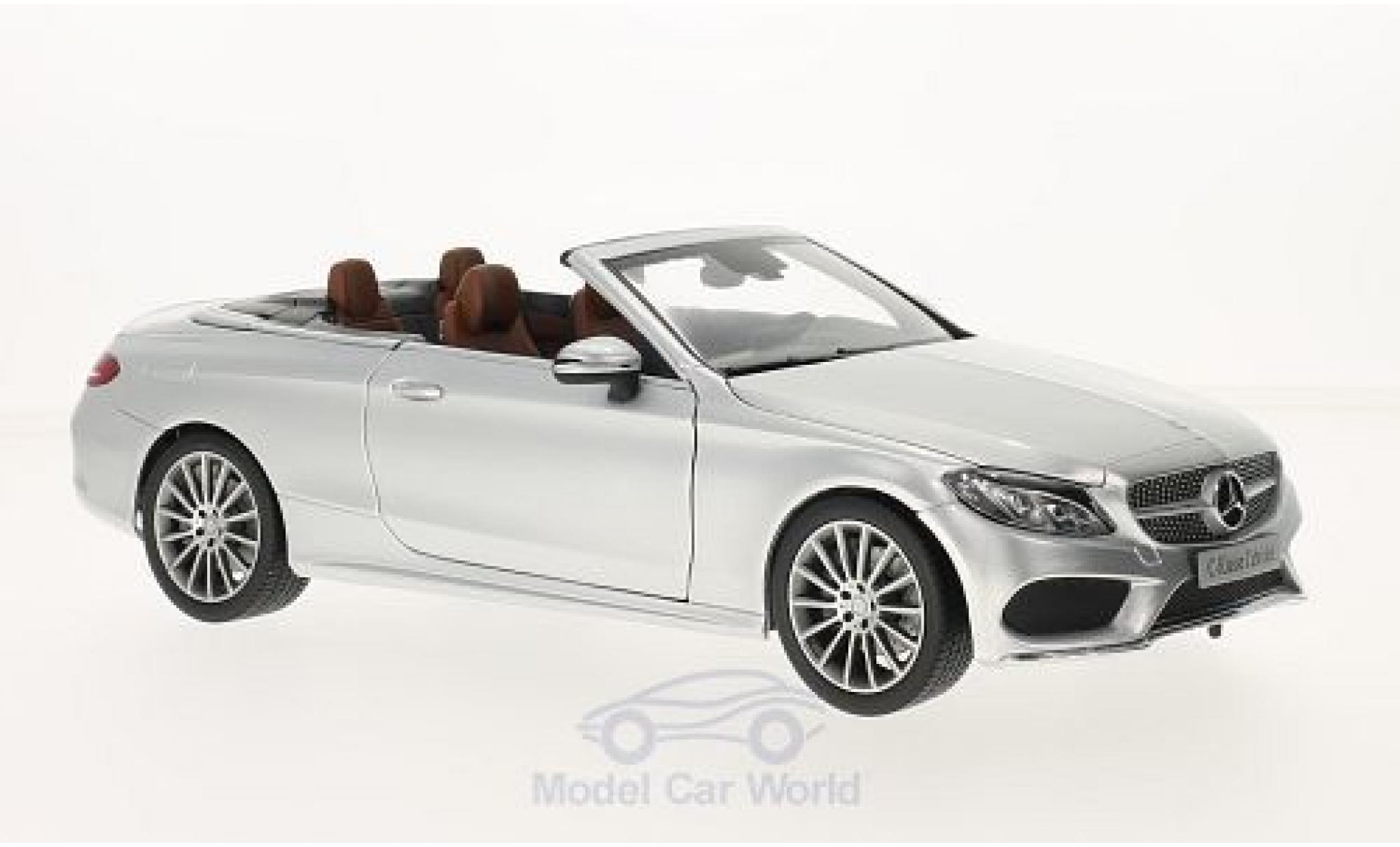 Mercedes Classe C 1/18 iScale (A205) Convertible grey Softtop liegt Bei diecast model cars