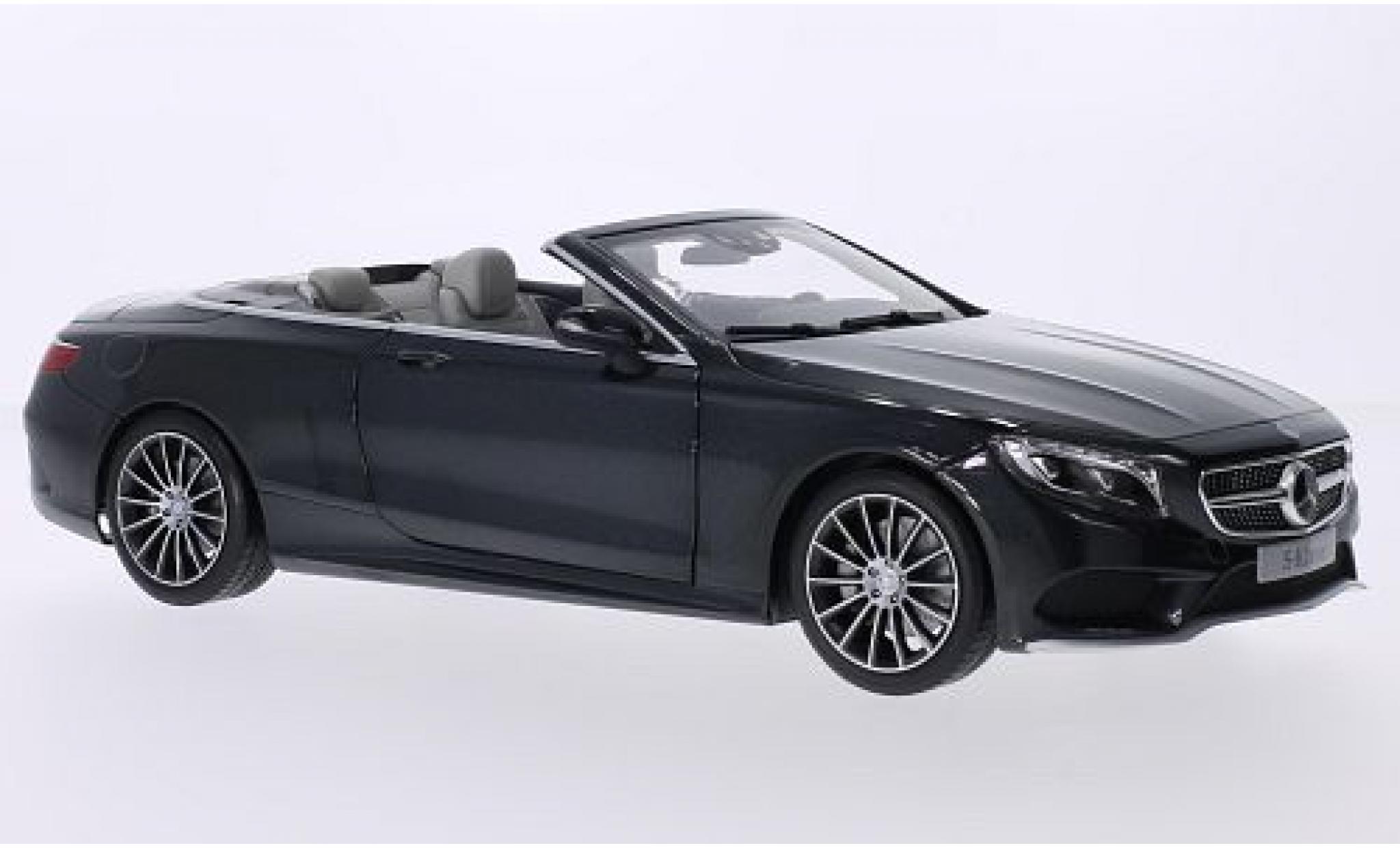 Mercedes Classe S 1/18 iScale Convertible (A127) metallic grey Softtop couch&eacute; avec diecast model cars