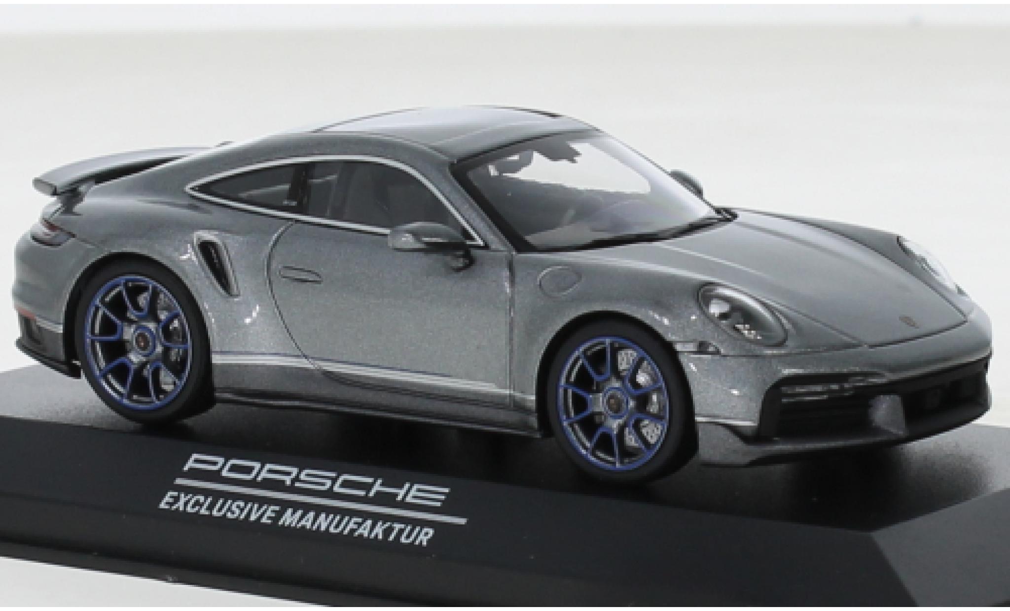Porsche 992 Turbo s 1/43 Minichamps 911  Turbo S Exclusive Embraer grey diecast model cars
