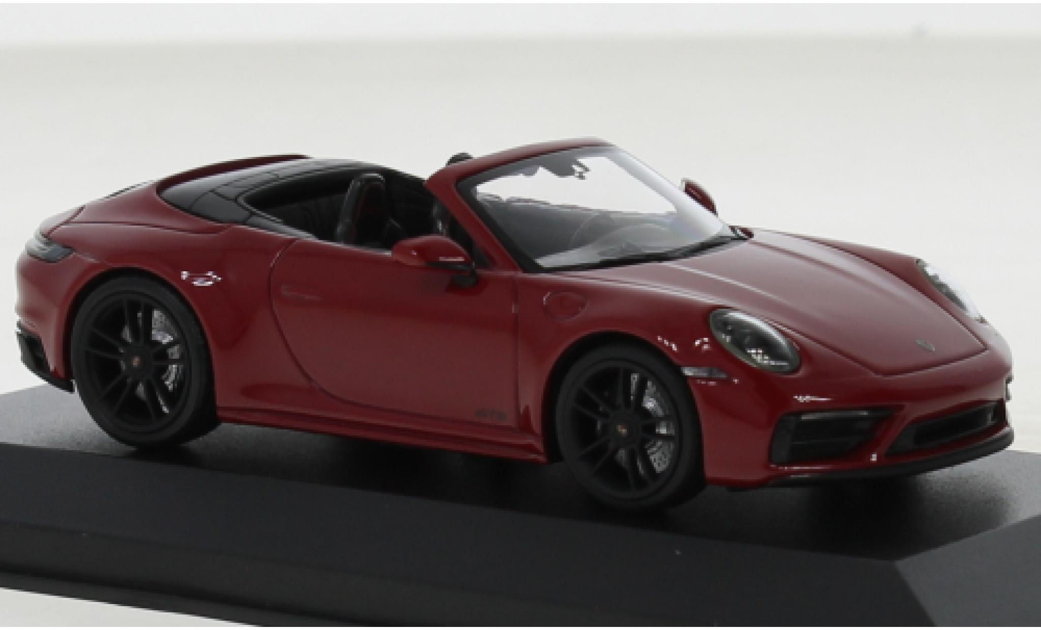 Porsche 992 GTS 1/43 Minichamps 991  Carrera Convertible red 2022 diecast model cars