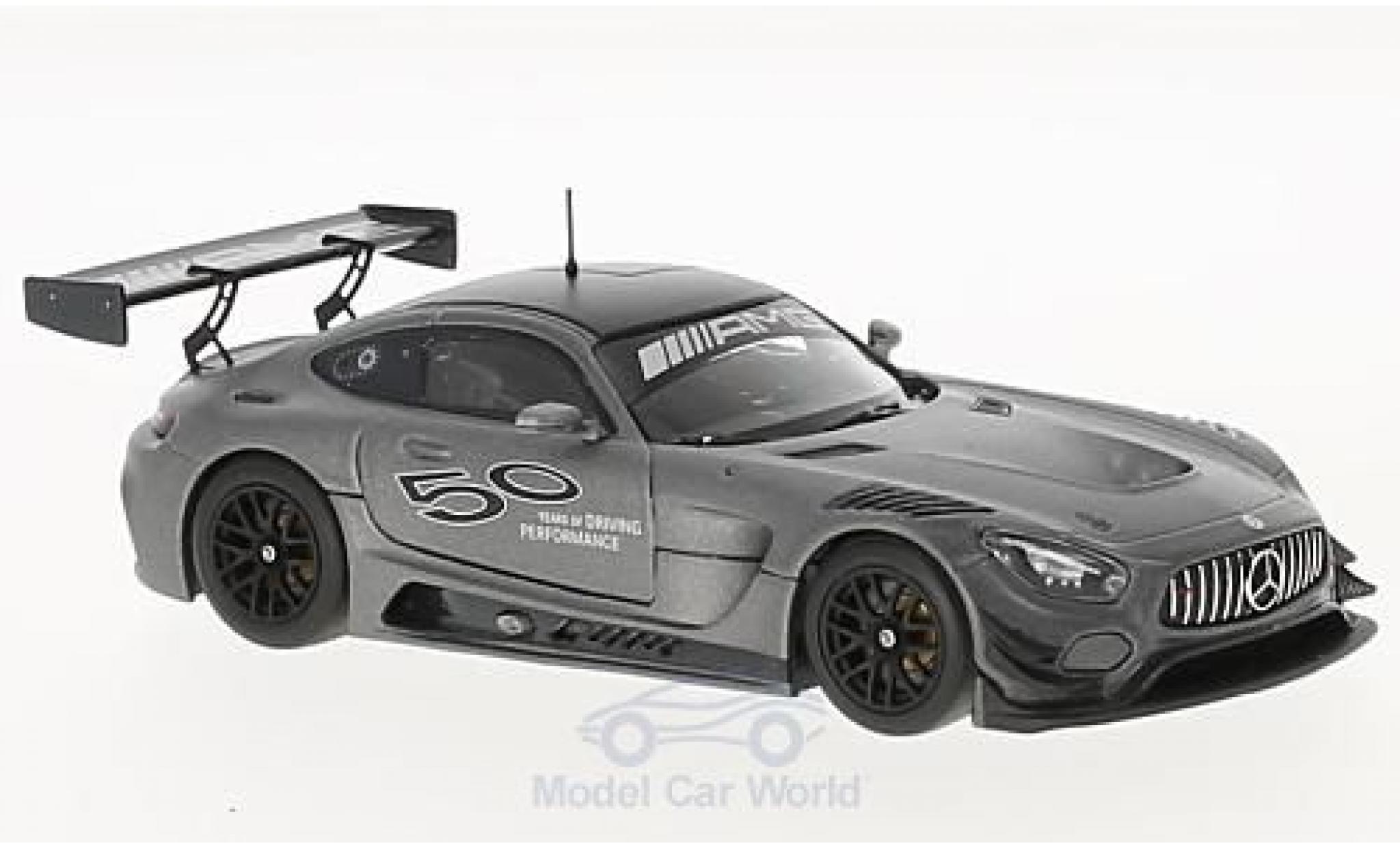 Mercedes AMG GT 1/43 Minichamps 3 metallic grey 50 Jahre AMG diecast model cars