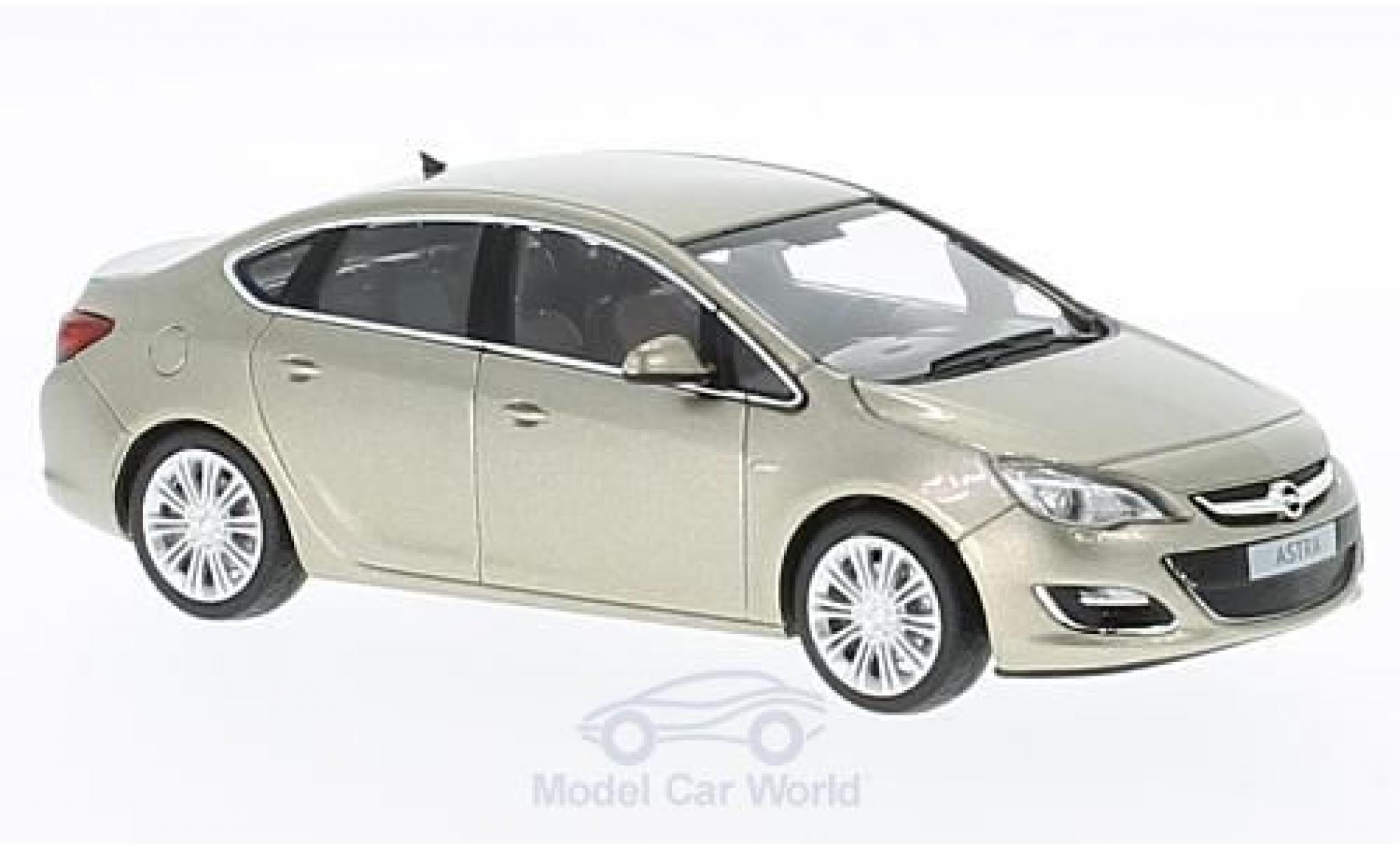Opel Astra 1/43 Minichamps J Limousine metallic beige 2012 diecast model cars