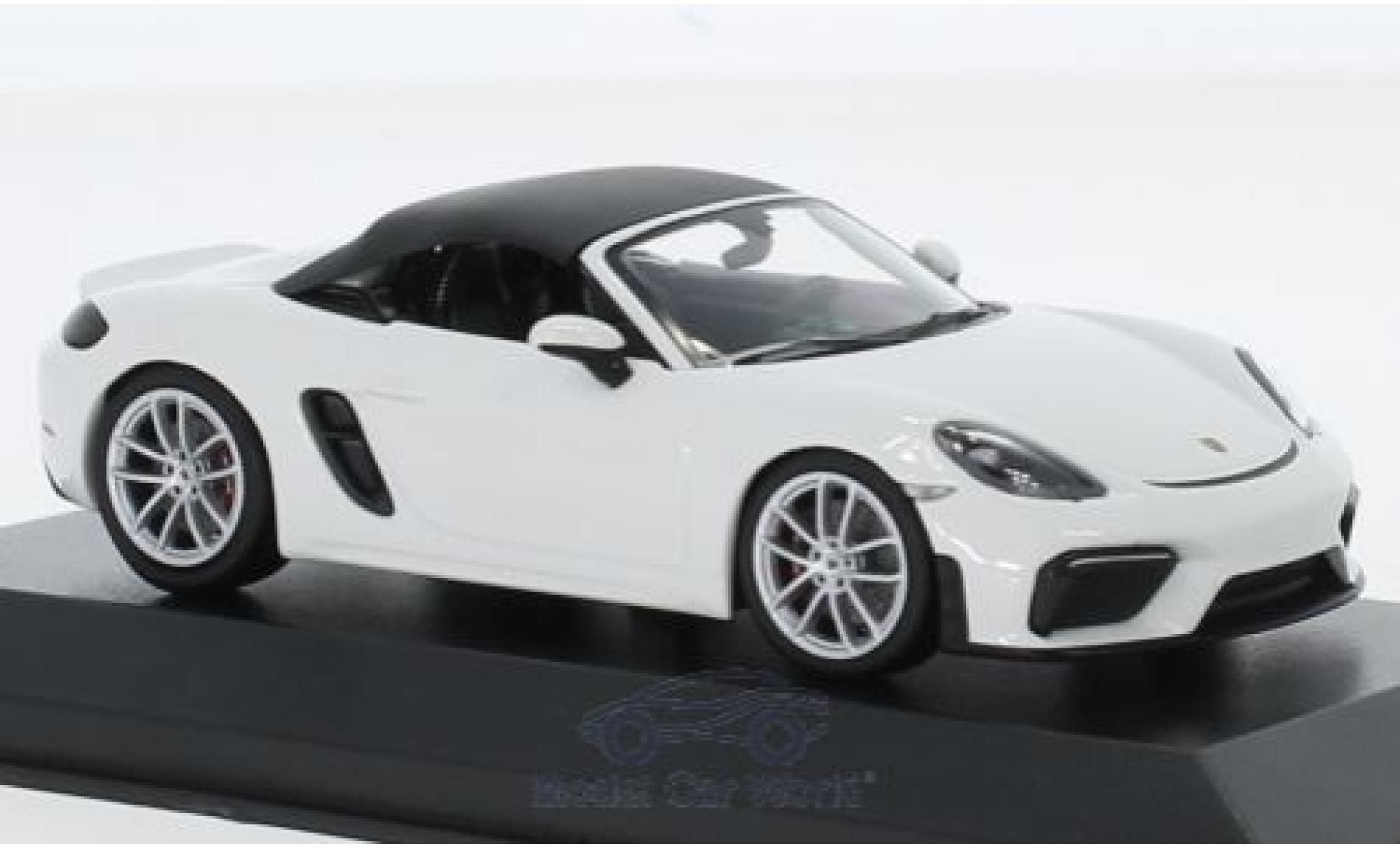 Porsche Boxster 1/43 Minichamps 718 (982) Spyder white 2019 diecast model cars