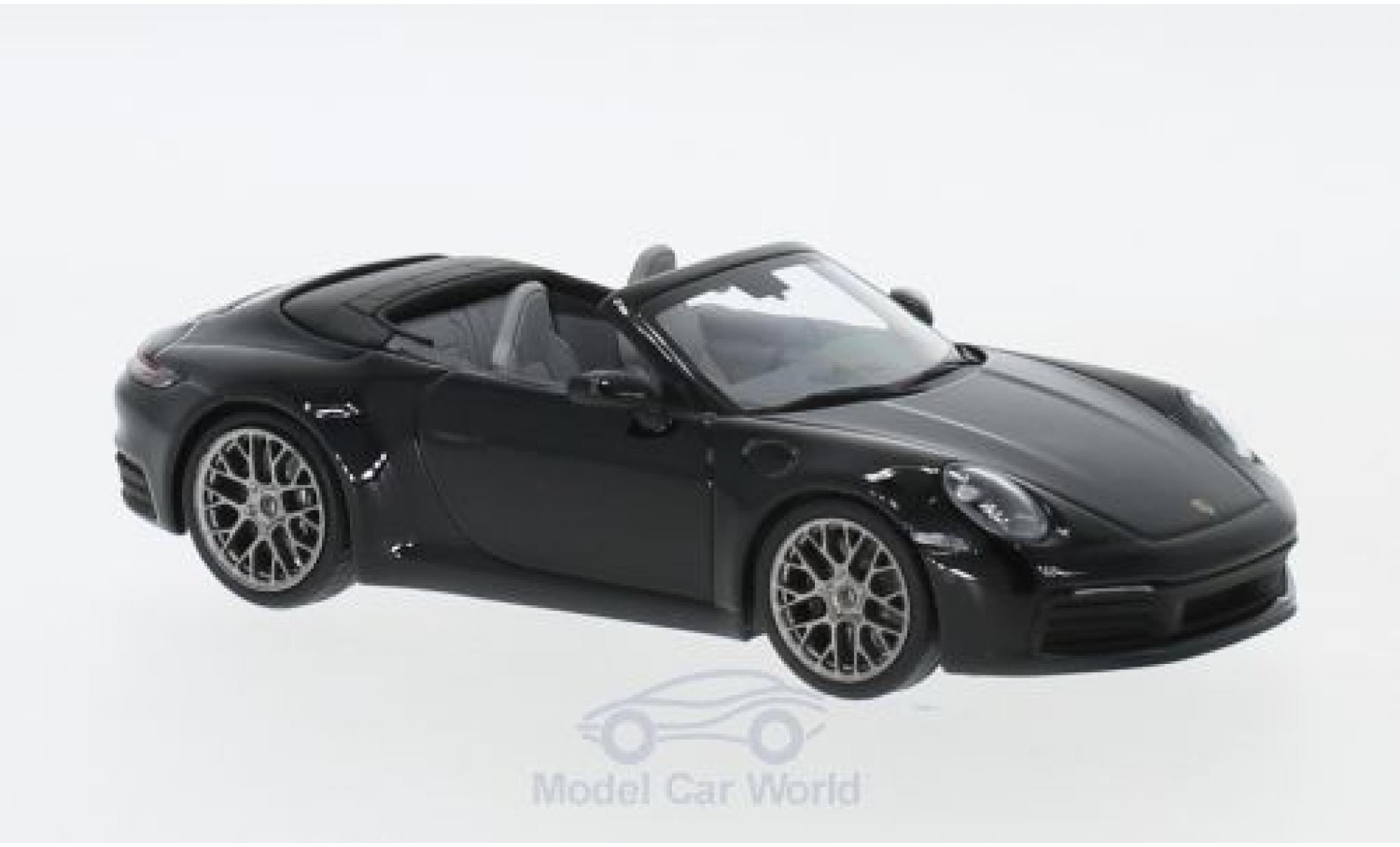 Porsche 992 1/43 Minichamps 911 () Carrera 4 Convertible black 2019 diecast model cars