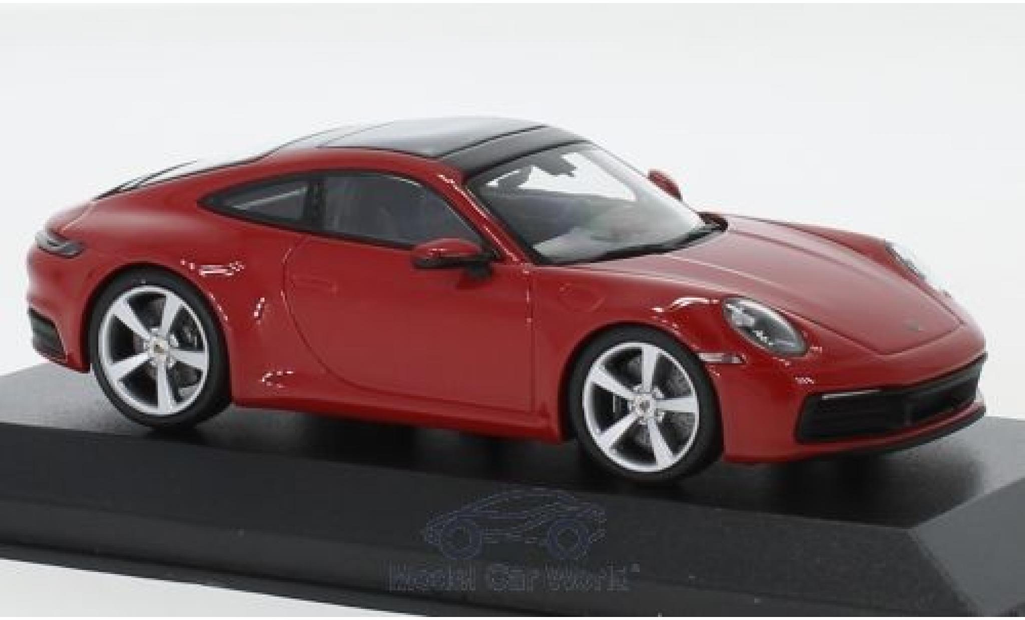 Porsche 992 S 1/43 Minichamps 911 () Carrera S red 2019 diecast model cars